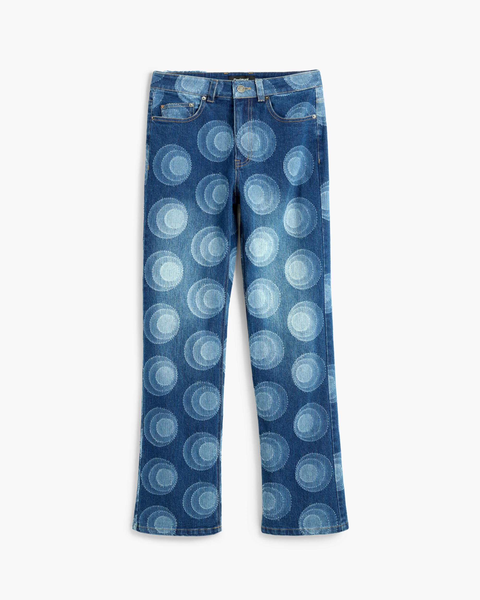 Pantalón de mujer vaquero estampado - Desigual - Azul Azul-4