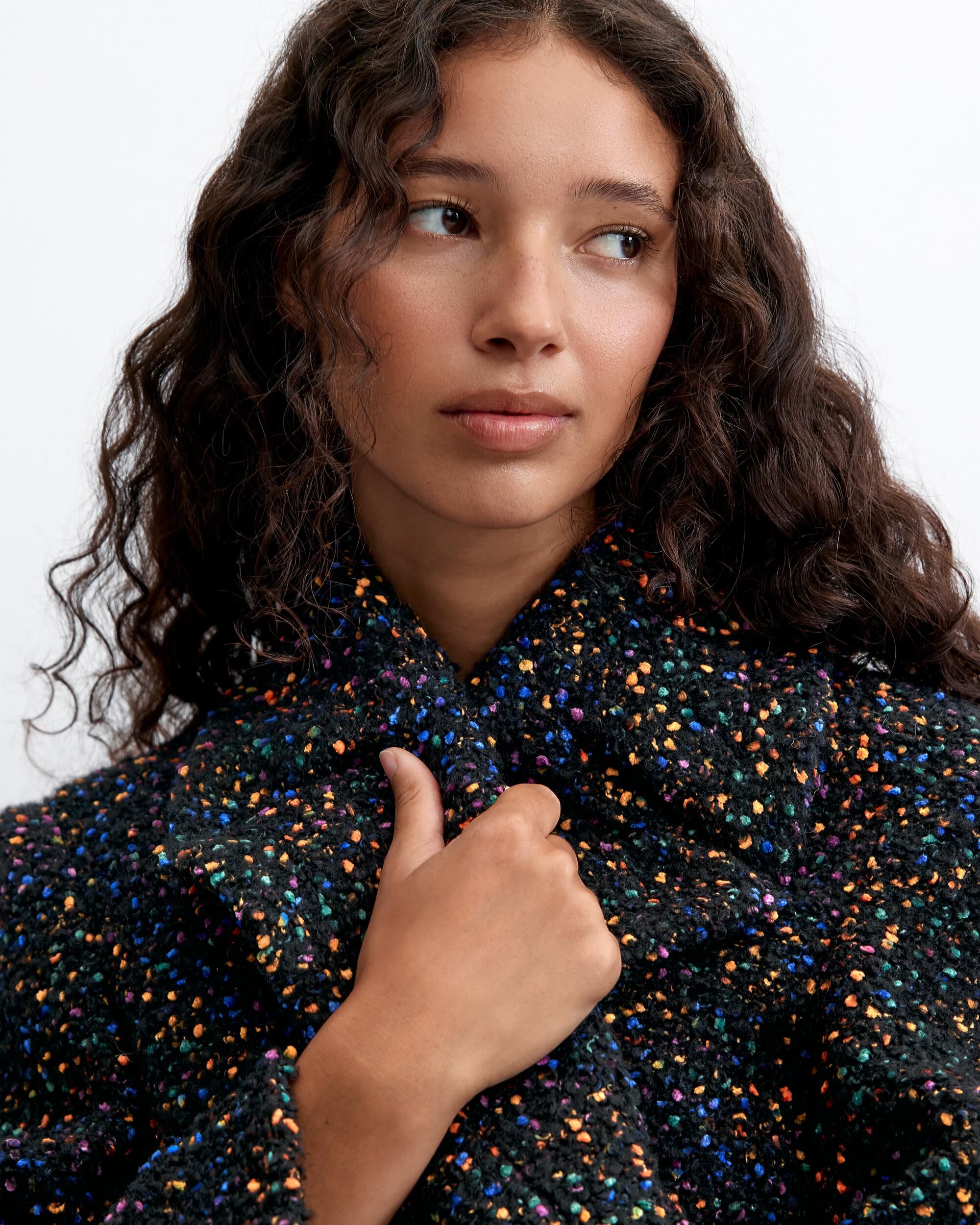 Abrigo de mujer corto lana - Desigual - Negro Negro-4