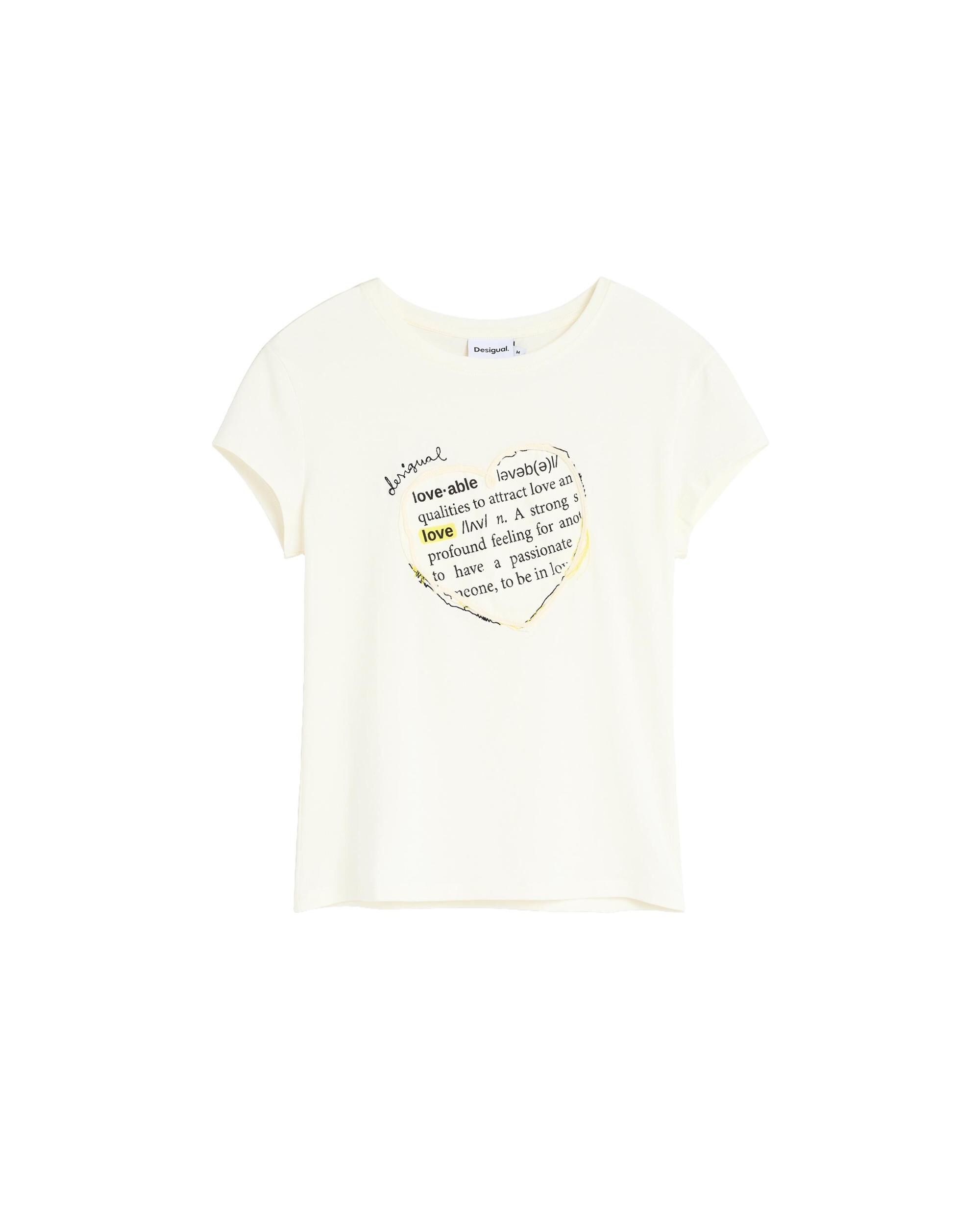 Camiseta de mujer estampado mensaje - Desigual - Blanco Blanco-4
