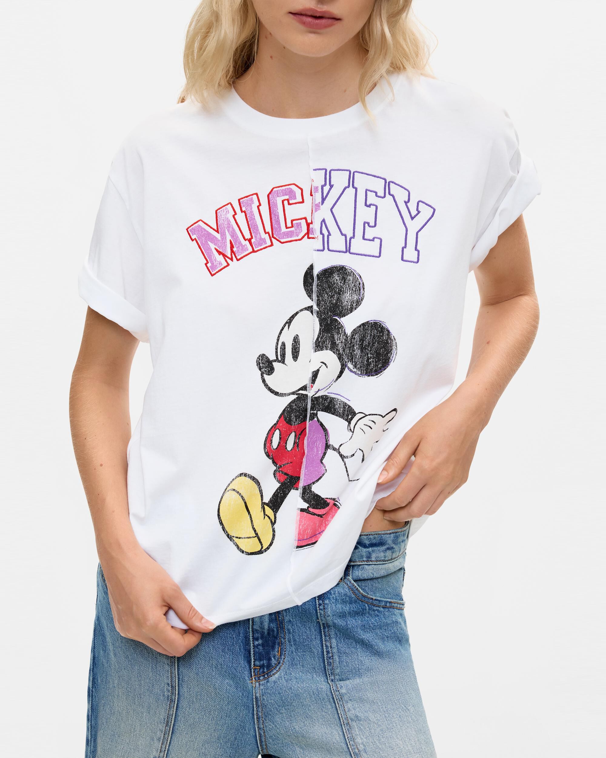 Camiseta de mujer mickey™ - Desigual - Blanco Blanco-4