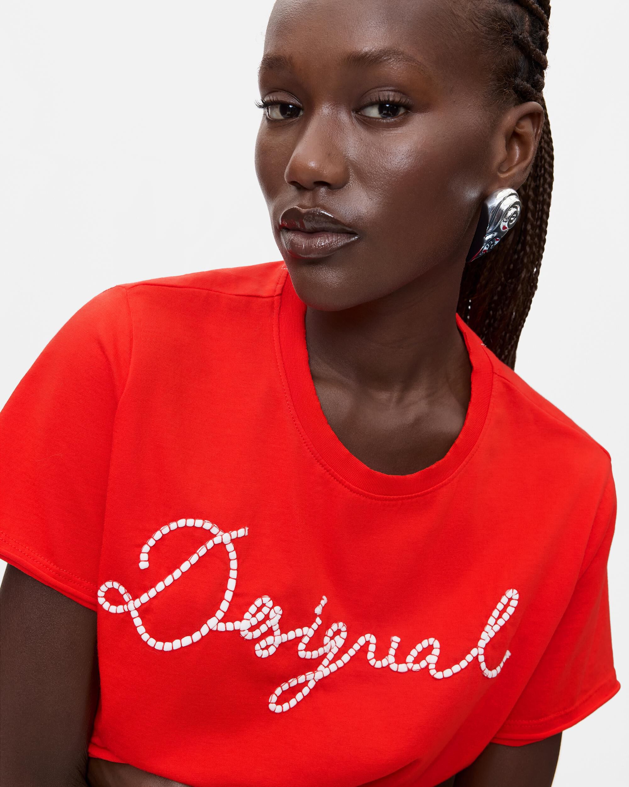 Camiseta de mujer 100% algodón - Desigual - Rojo Rojo-4