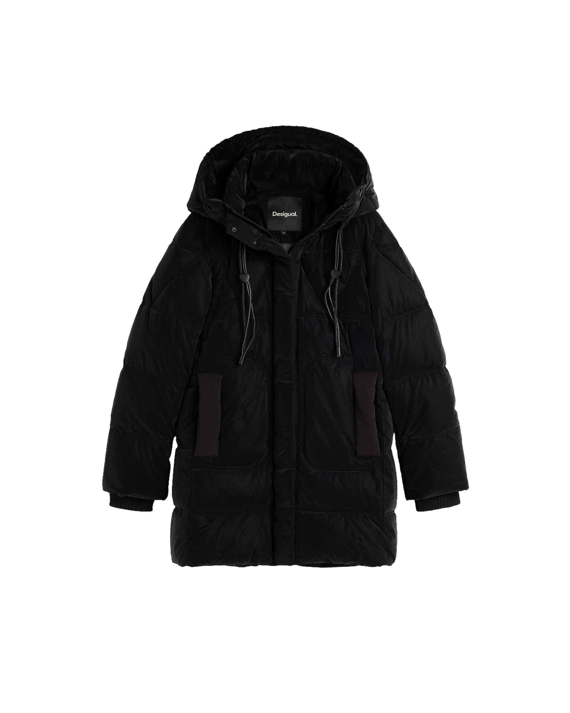 Abrigo de mujer acolchado largo - Desigual - Negro Negro-5