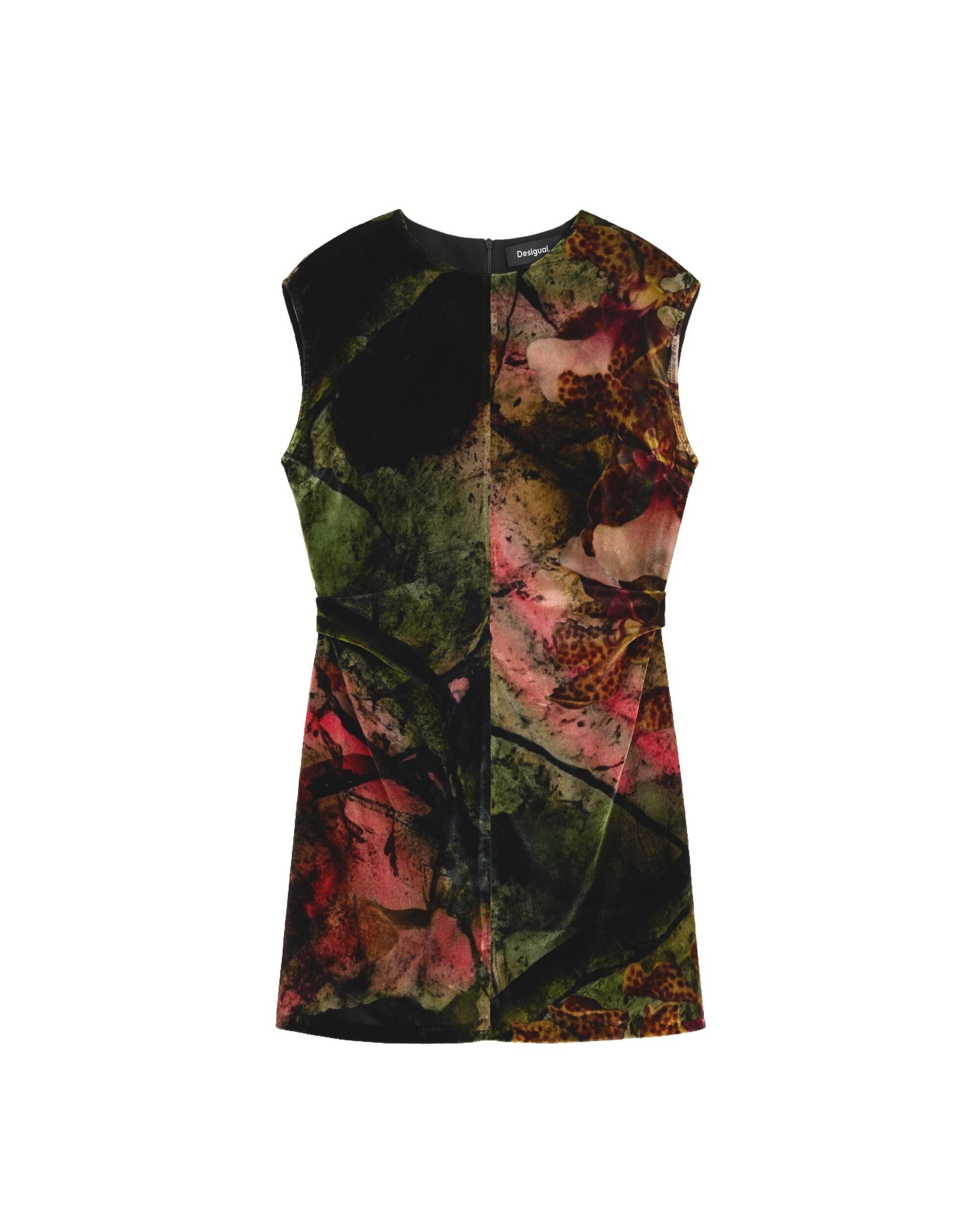 Vestido terciopelo floral m c lacroix - Desigual - Rosa Rosa-5