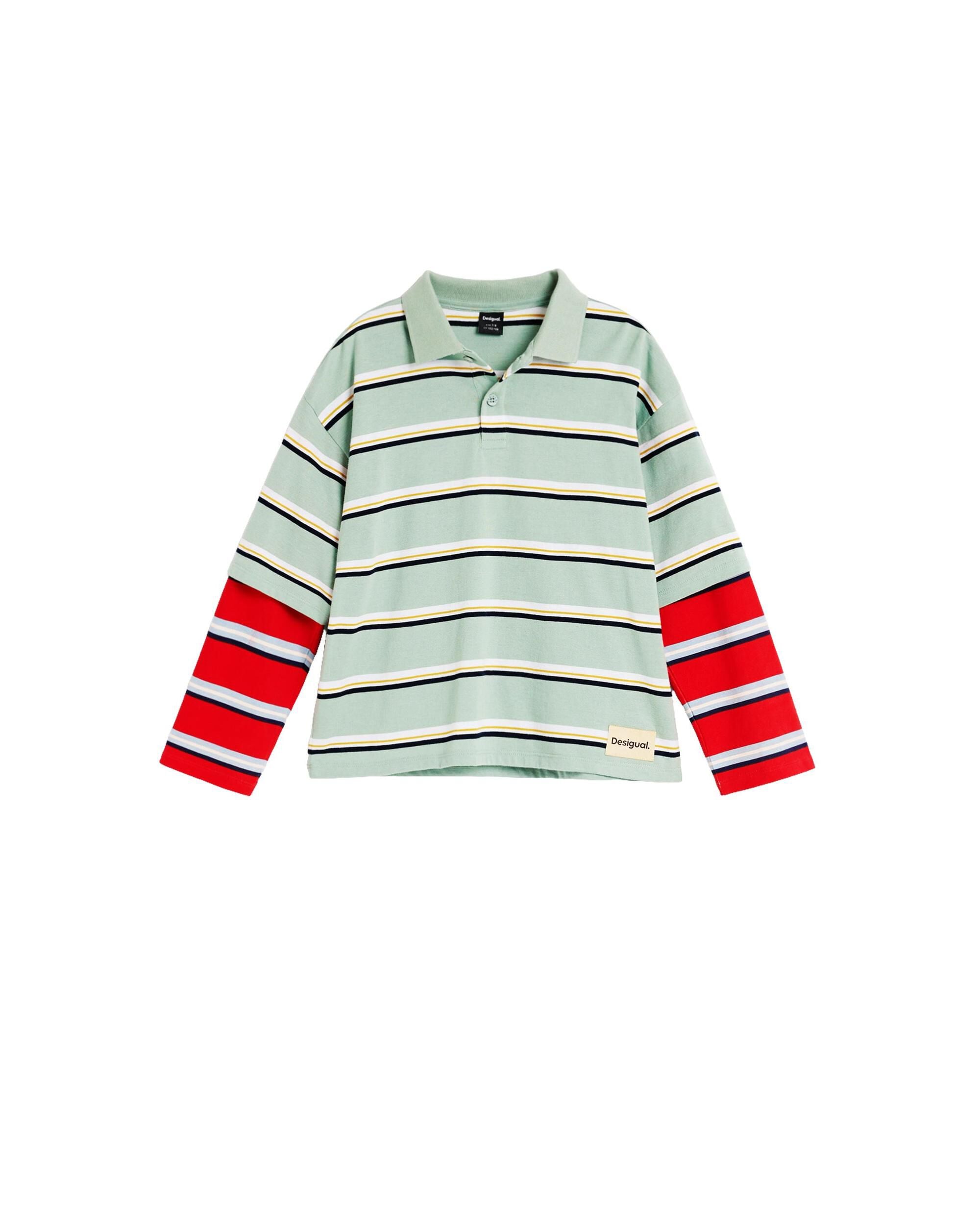 Polo de niño rayas doble manga - Desigual - Azul Azul-1