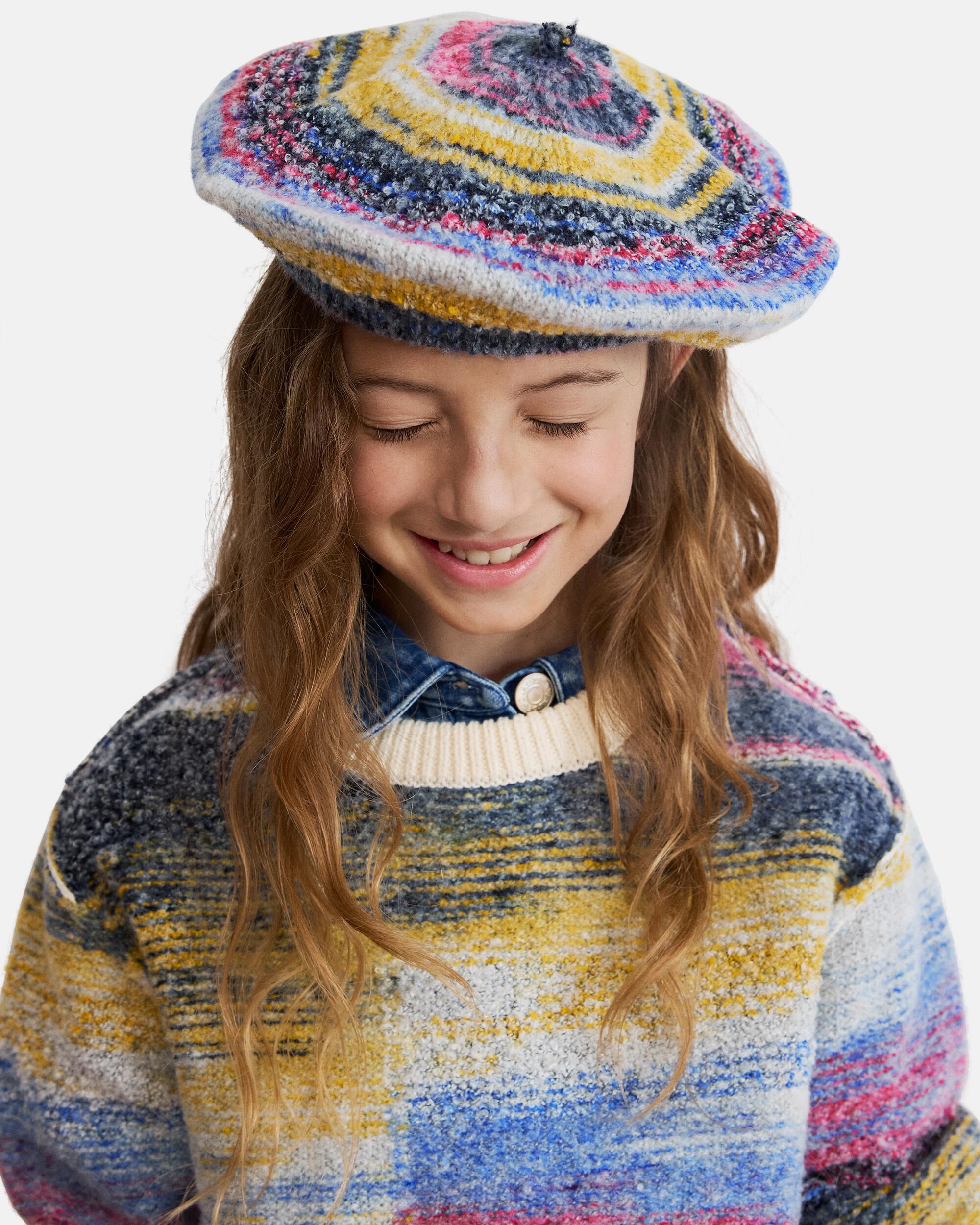Gorro de niña punto multicolor - Desigual - Blanco Blanco-3