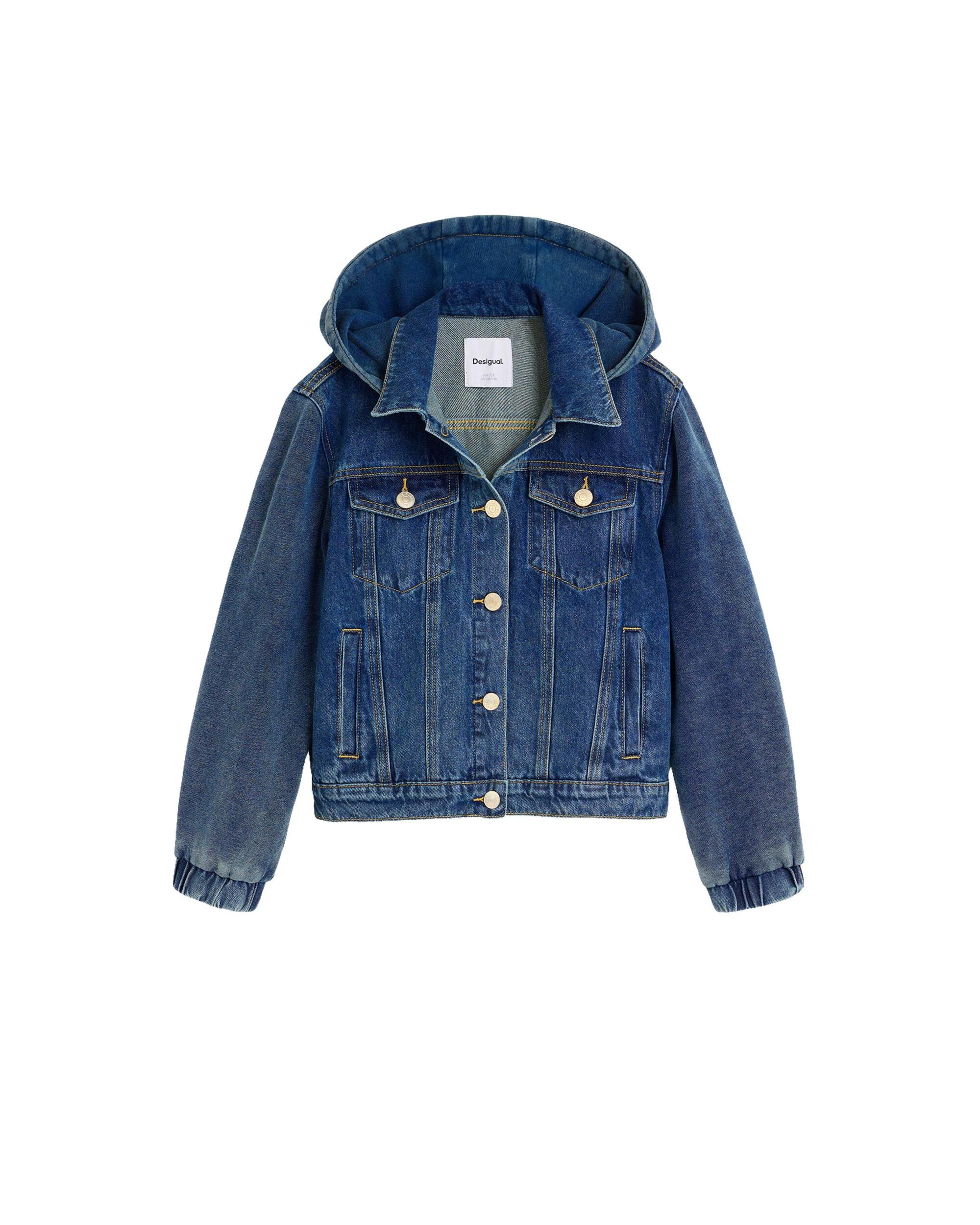 Imagen 3 de Chaqueta de niño vaquera capucha - Desigual - Azul Azul