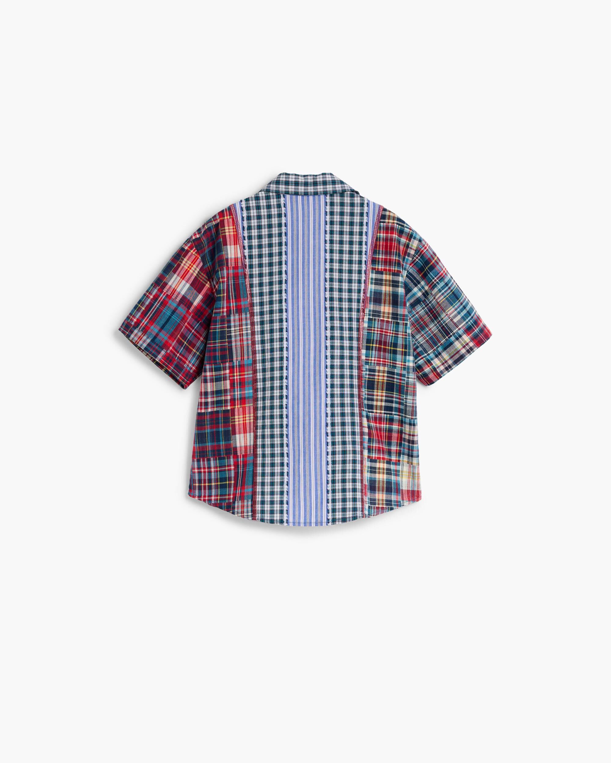 Imagen 2 de Camisa de niño cuadros patchwork - Desigual - Azul Azul