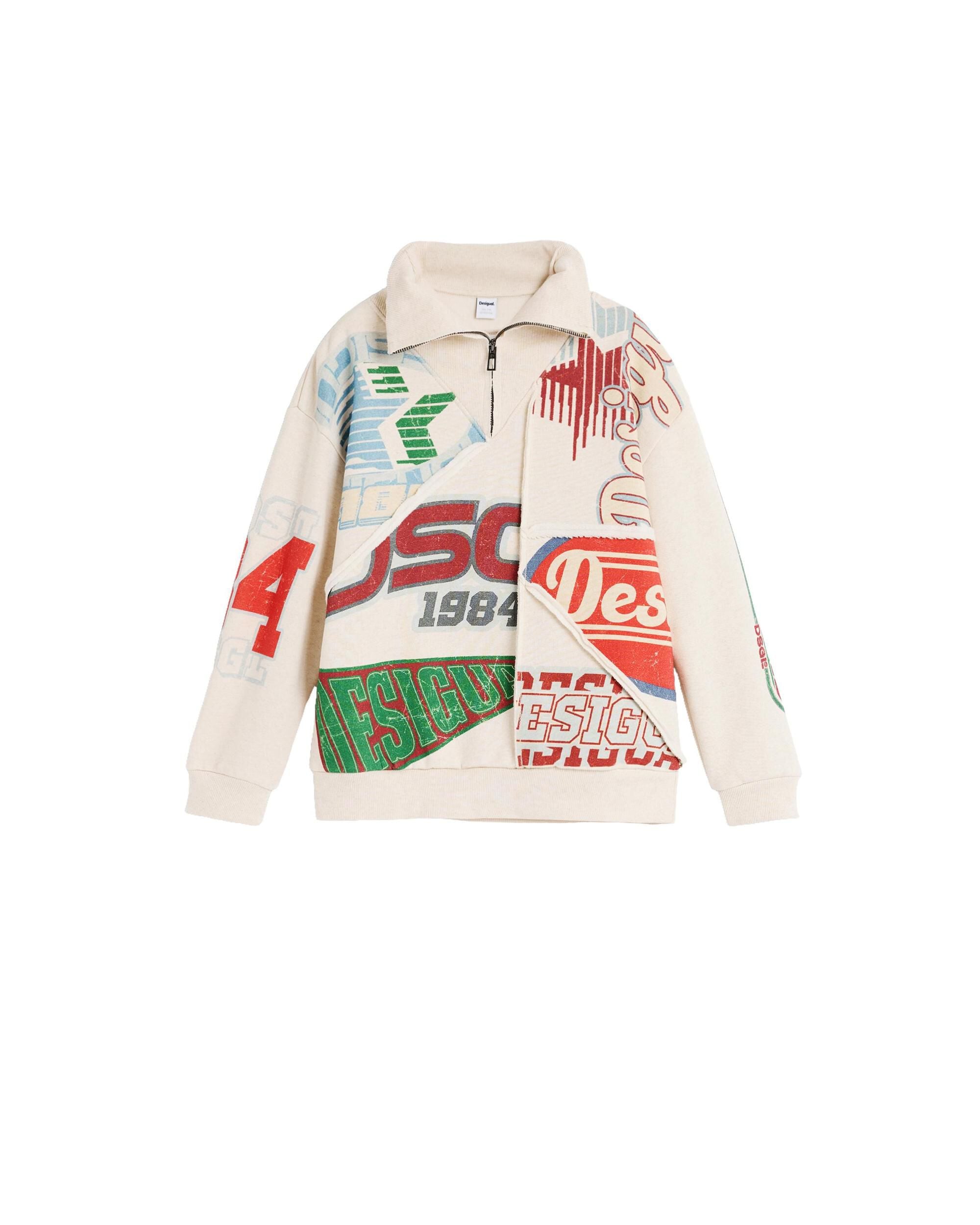 Imagen 1 de Sudadera de niño estampada cremallera Blanco