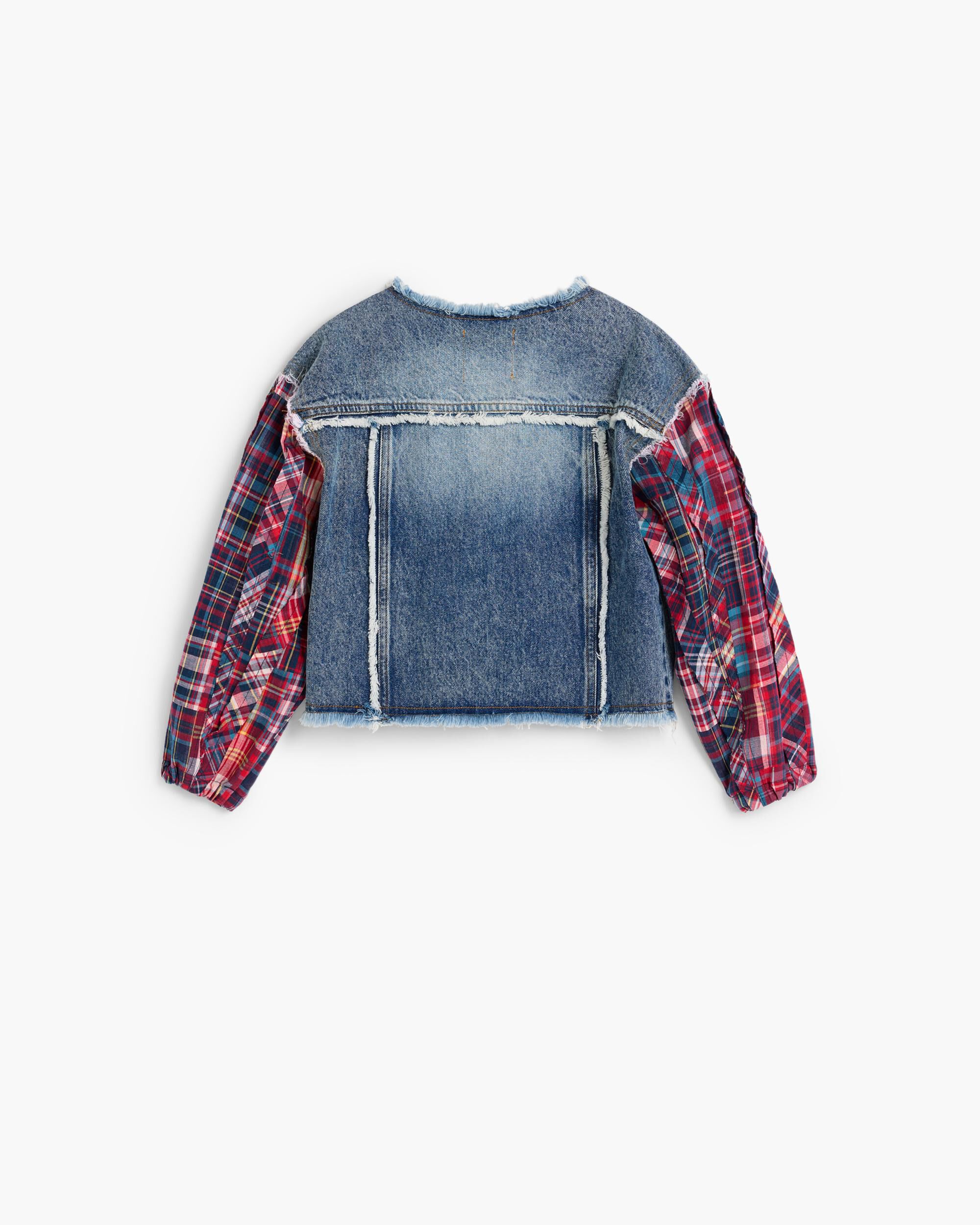 Imagen 4 de Chaqueta de niña vaquera cuadros - Desigual - Azul Azul