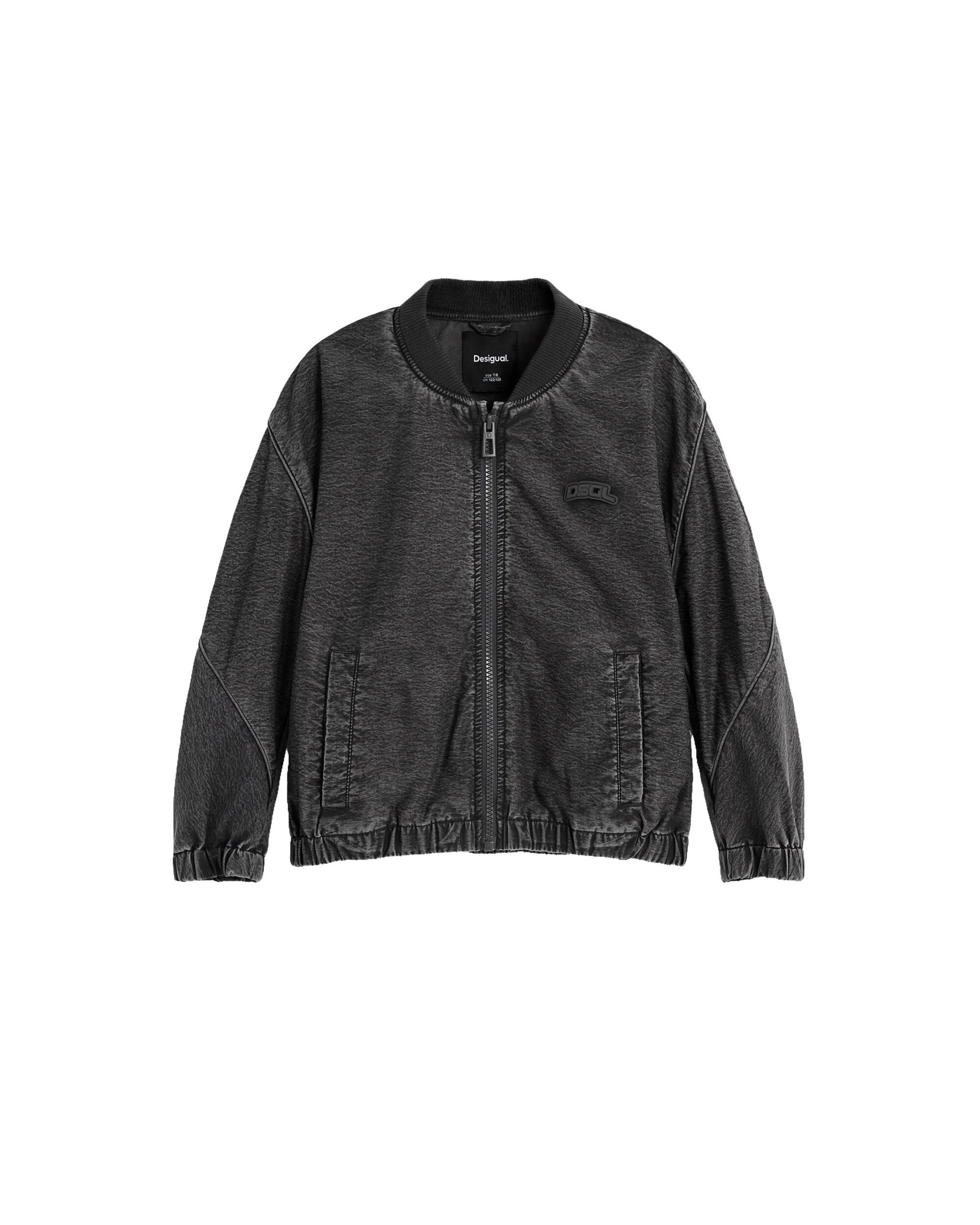 Imagen 0 de Chaqueta de niña bomber lisa Negro