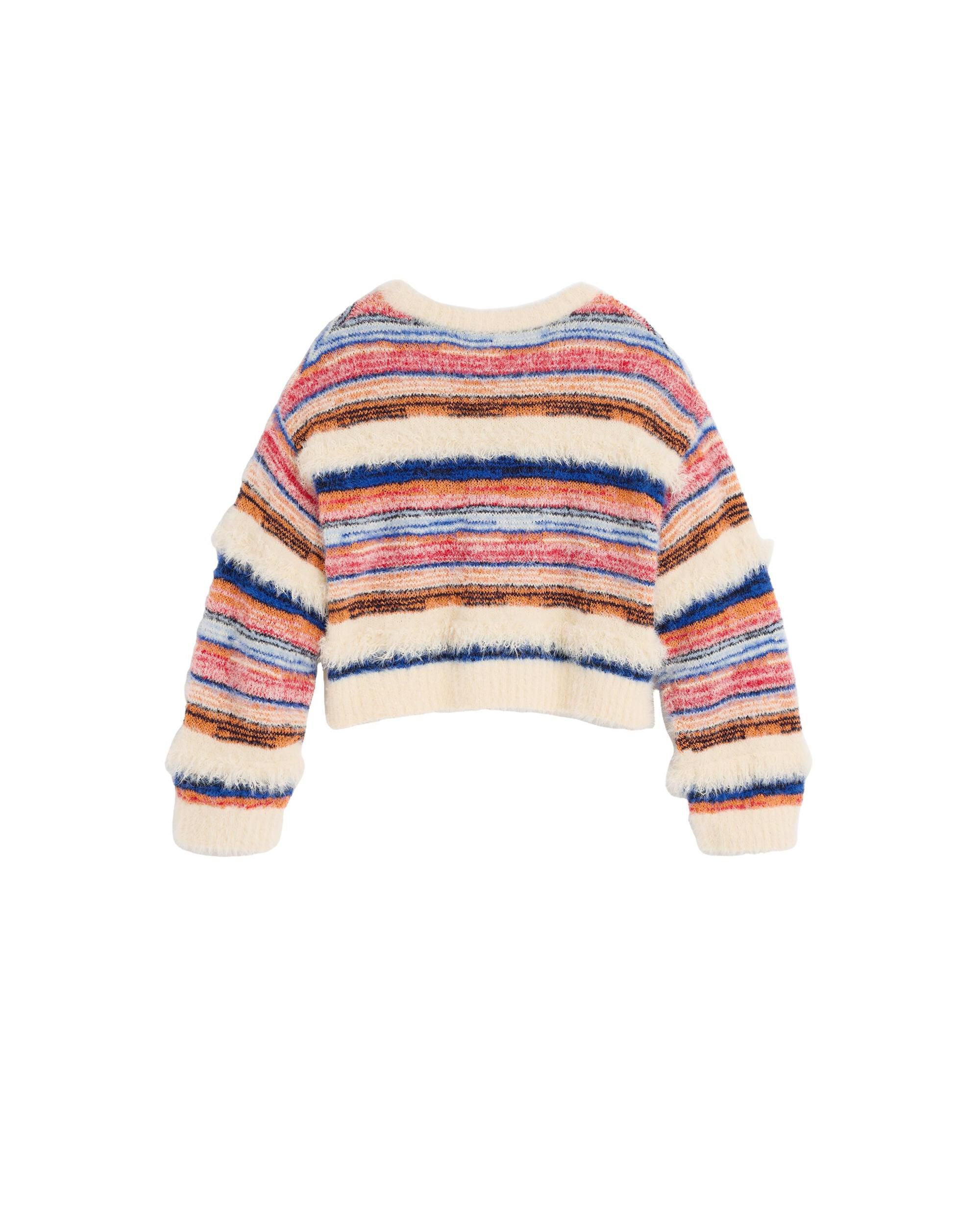 Jersey de niña rayas crop - Desigual - Blanco Blanco-2