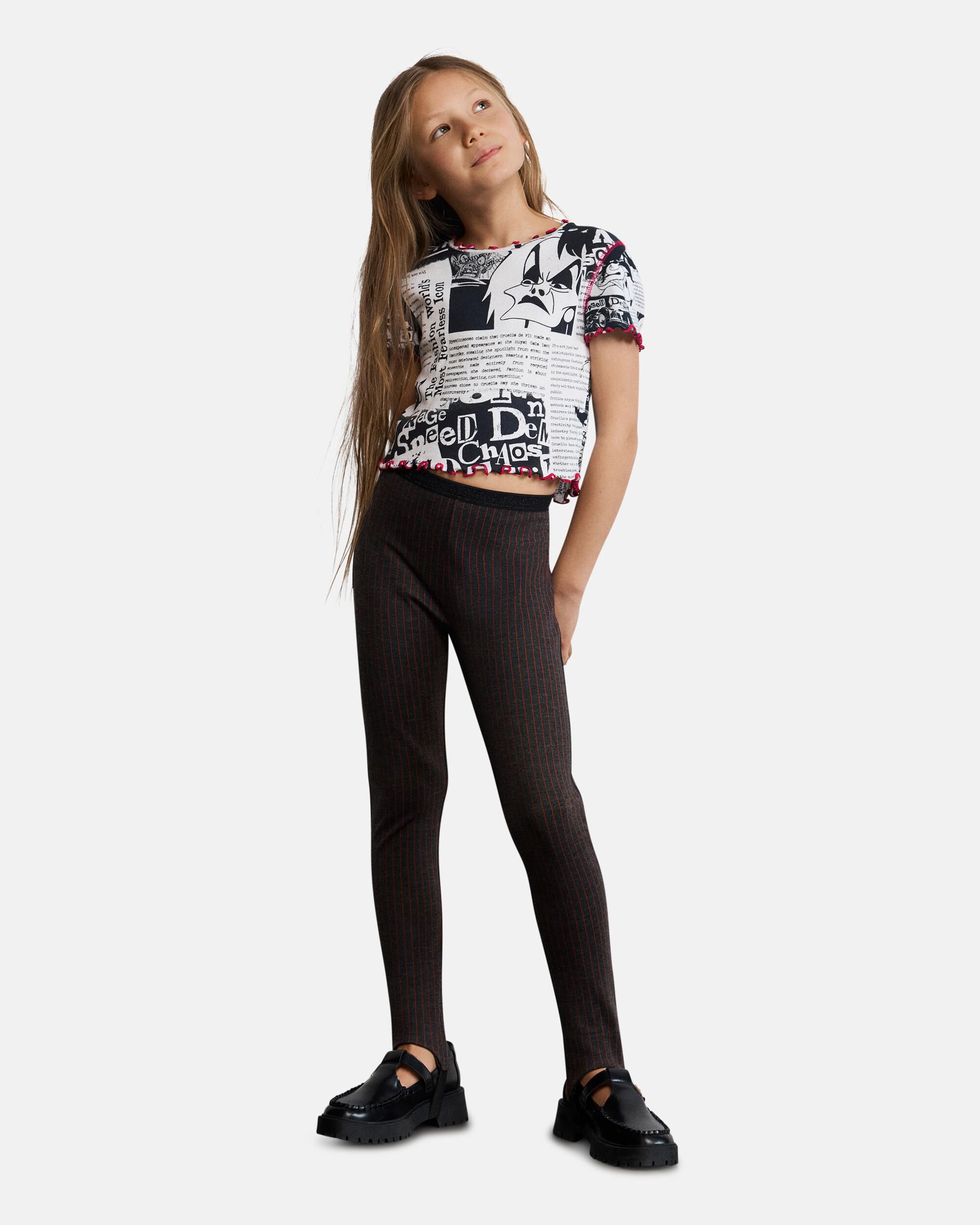 Imagen 2 de Leggings de niña punto lisos - Desigual - Negro Negro