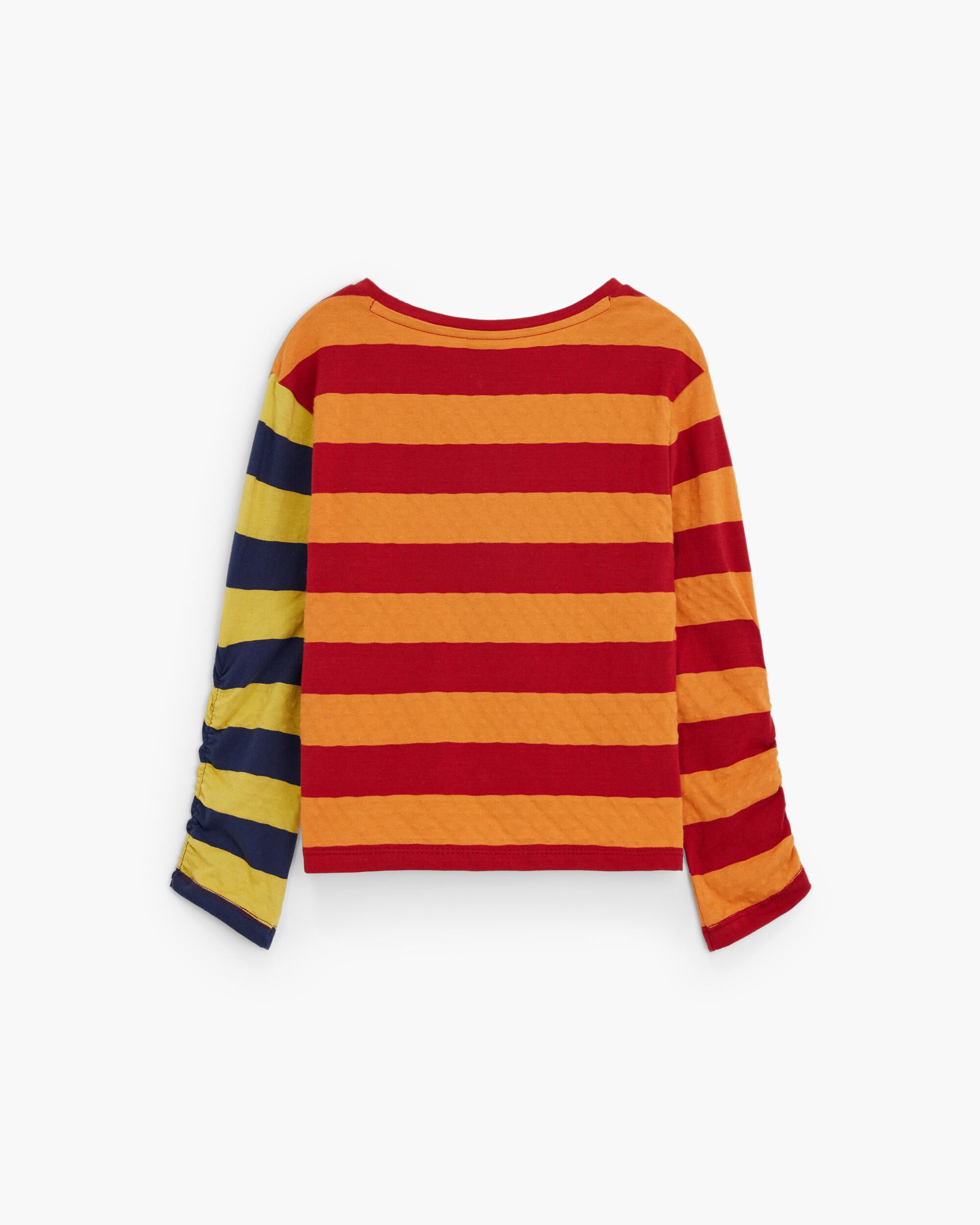 Imagen 3 de Camiseta de niña ajustada rayas - Desigual - Rojo Rojo