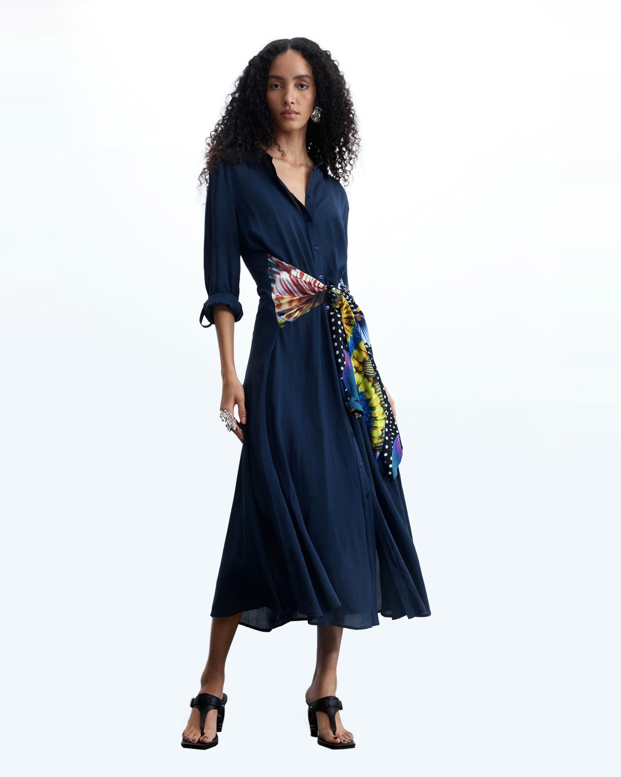 Desigual - Vestido camisero midi m c lacroix.