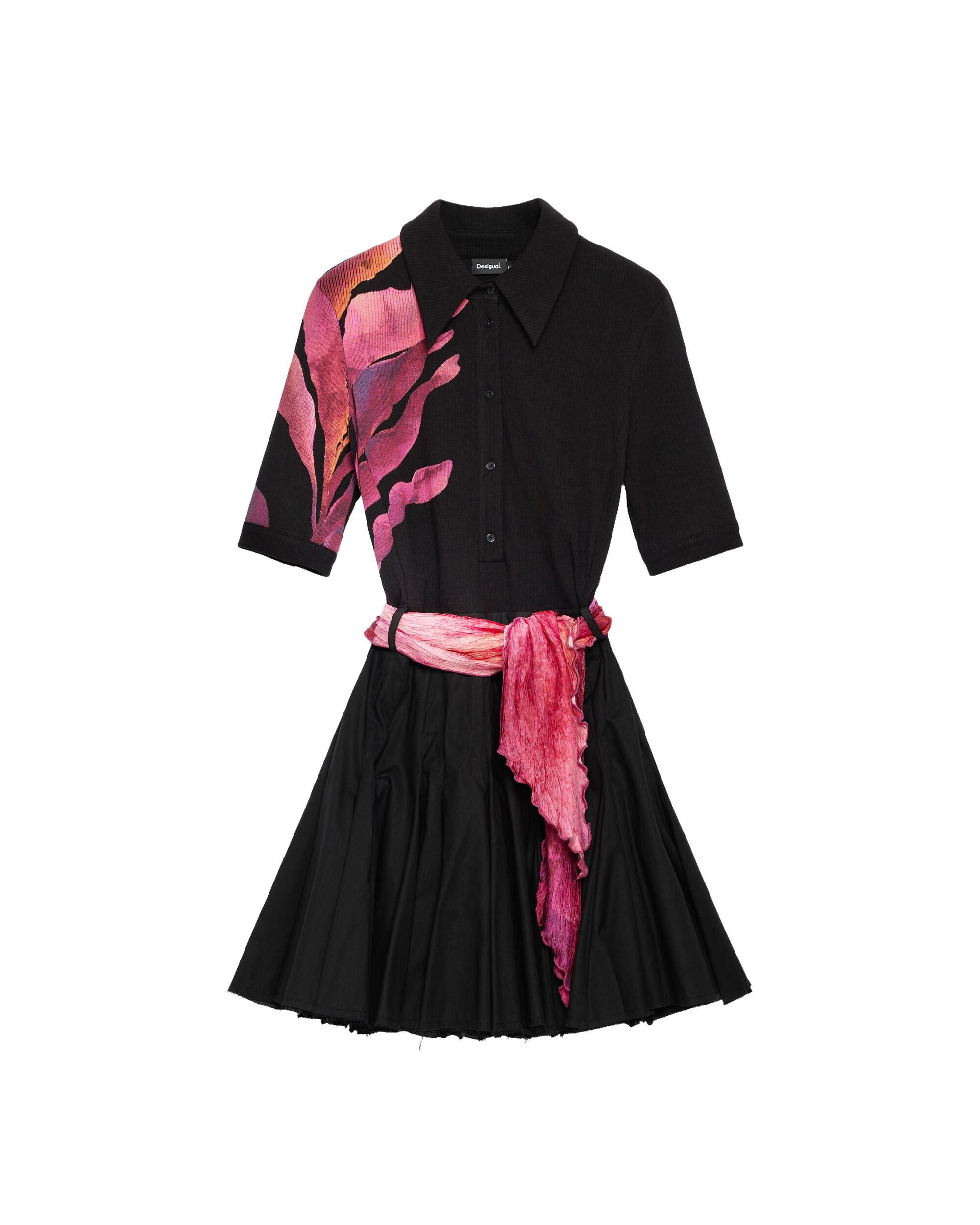 Vestido largo estampado - Desigual - Negro Negro-4