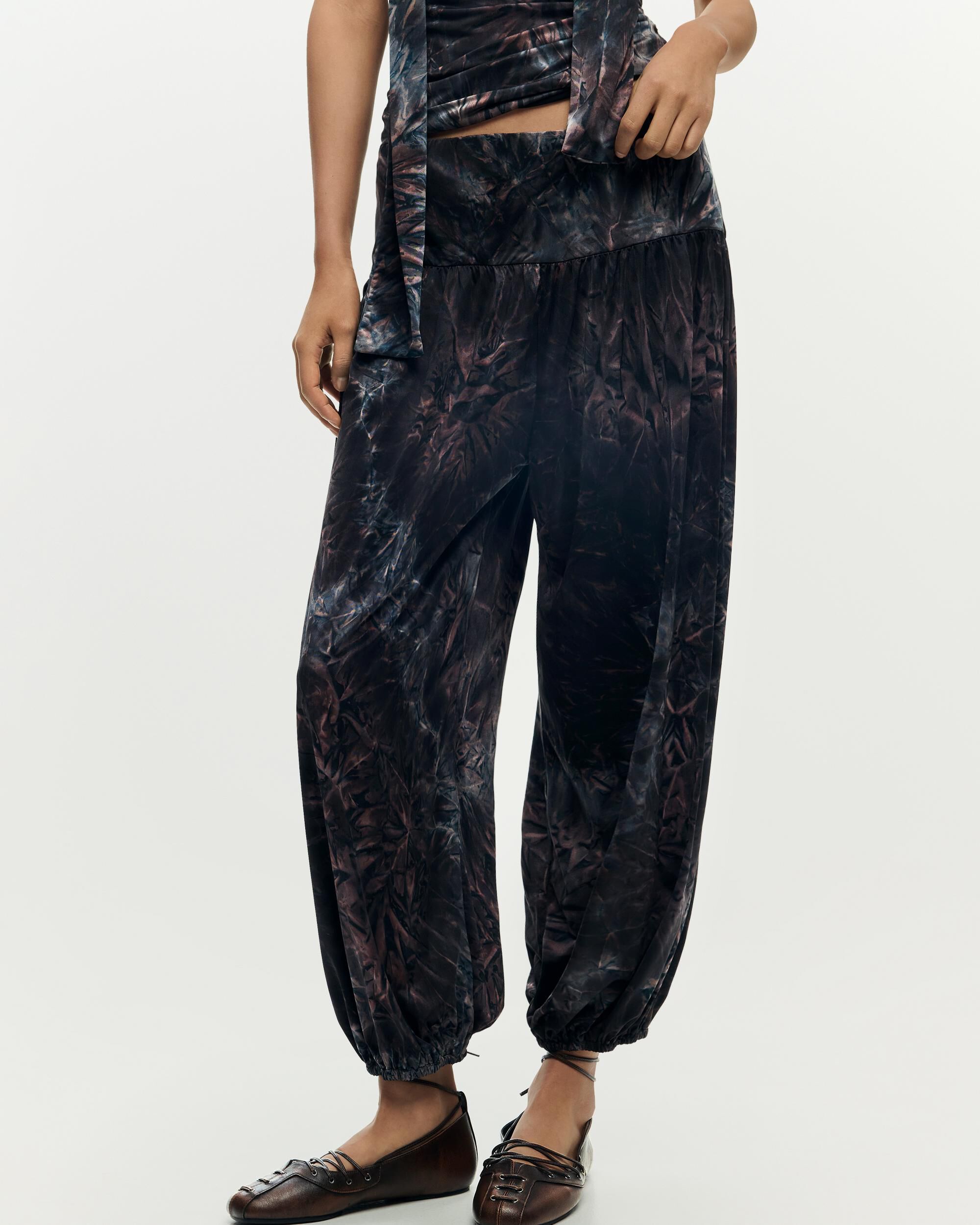 Pantalones jogger de mujer bombacho - Desigual - Marrón Marrón-2