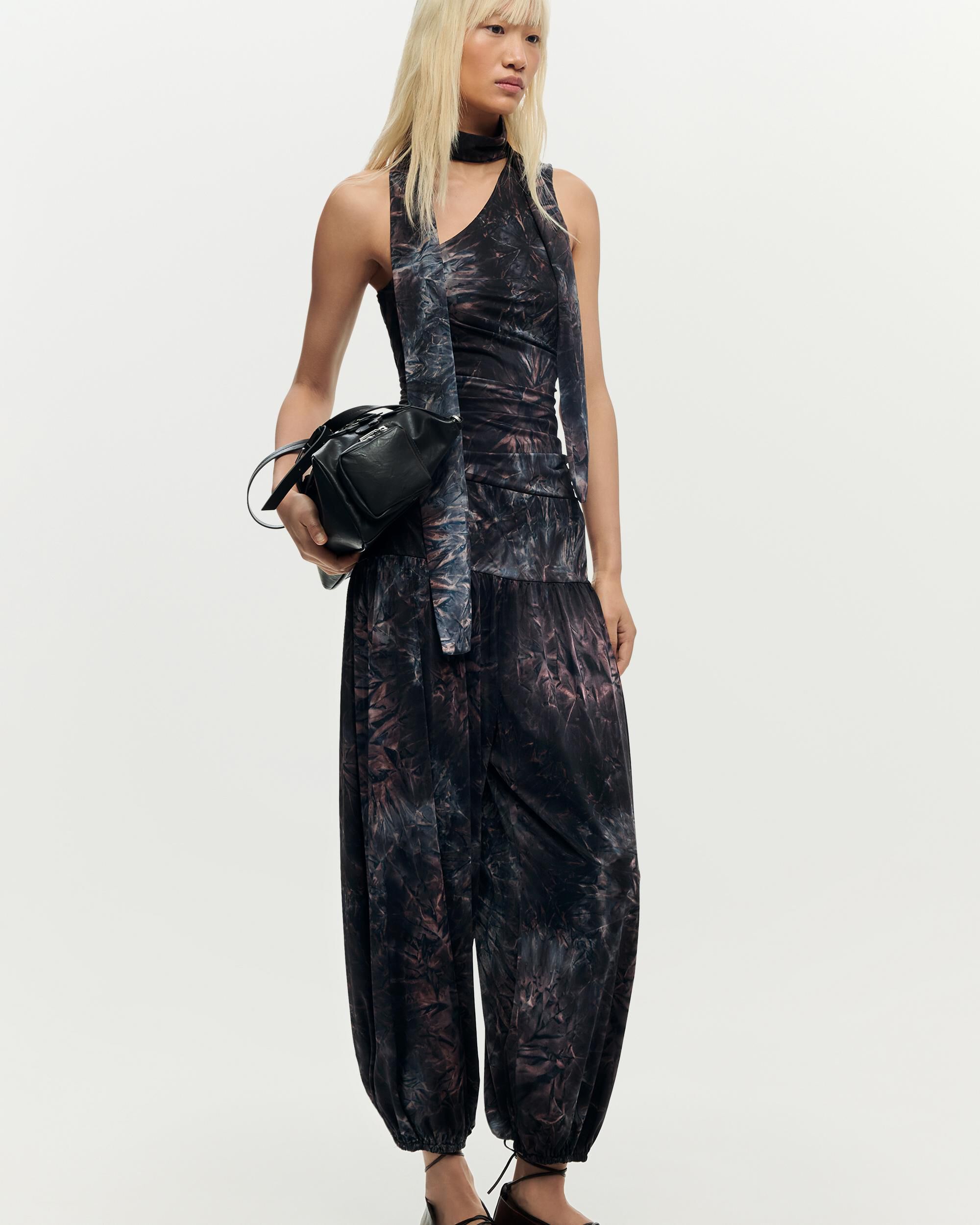 Top de mujer asimétrico ajustado - Desigual - Marrón oscuro Marrón oscuro-2