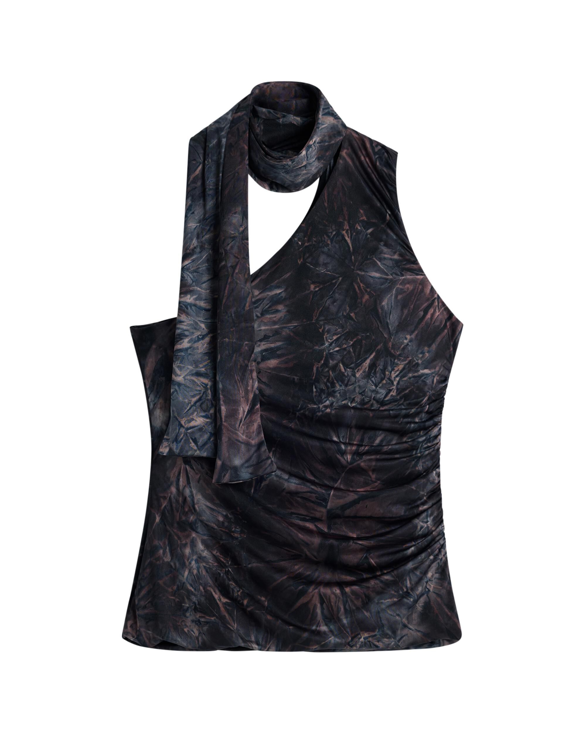 Top de mujer asimétrico ajustado - Desigual - Marrón oscuro Marrón oscuro-6