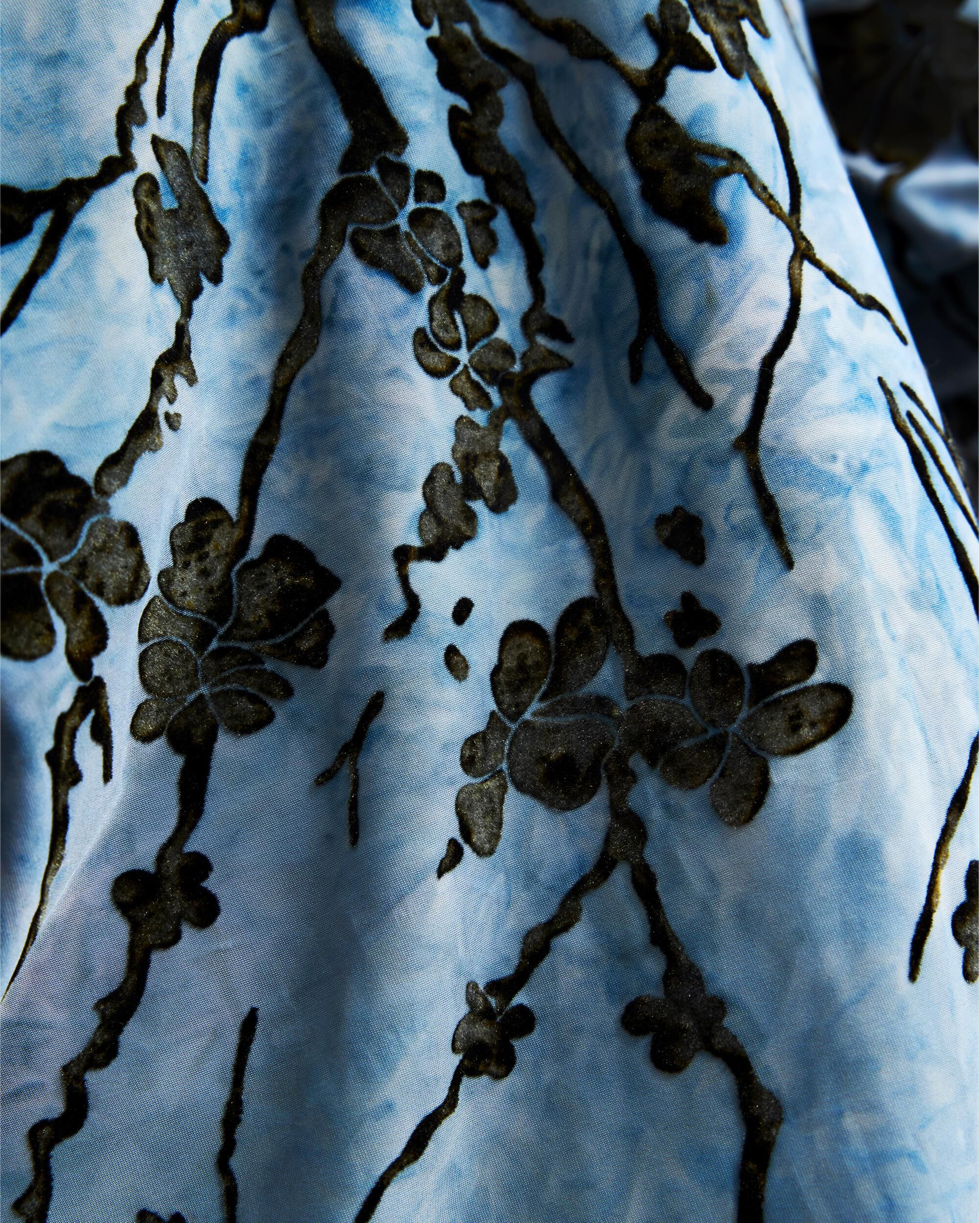 Camisa flocada - Desigual - Azul Azul-6