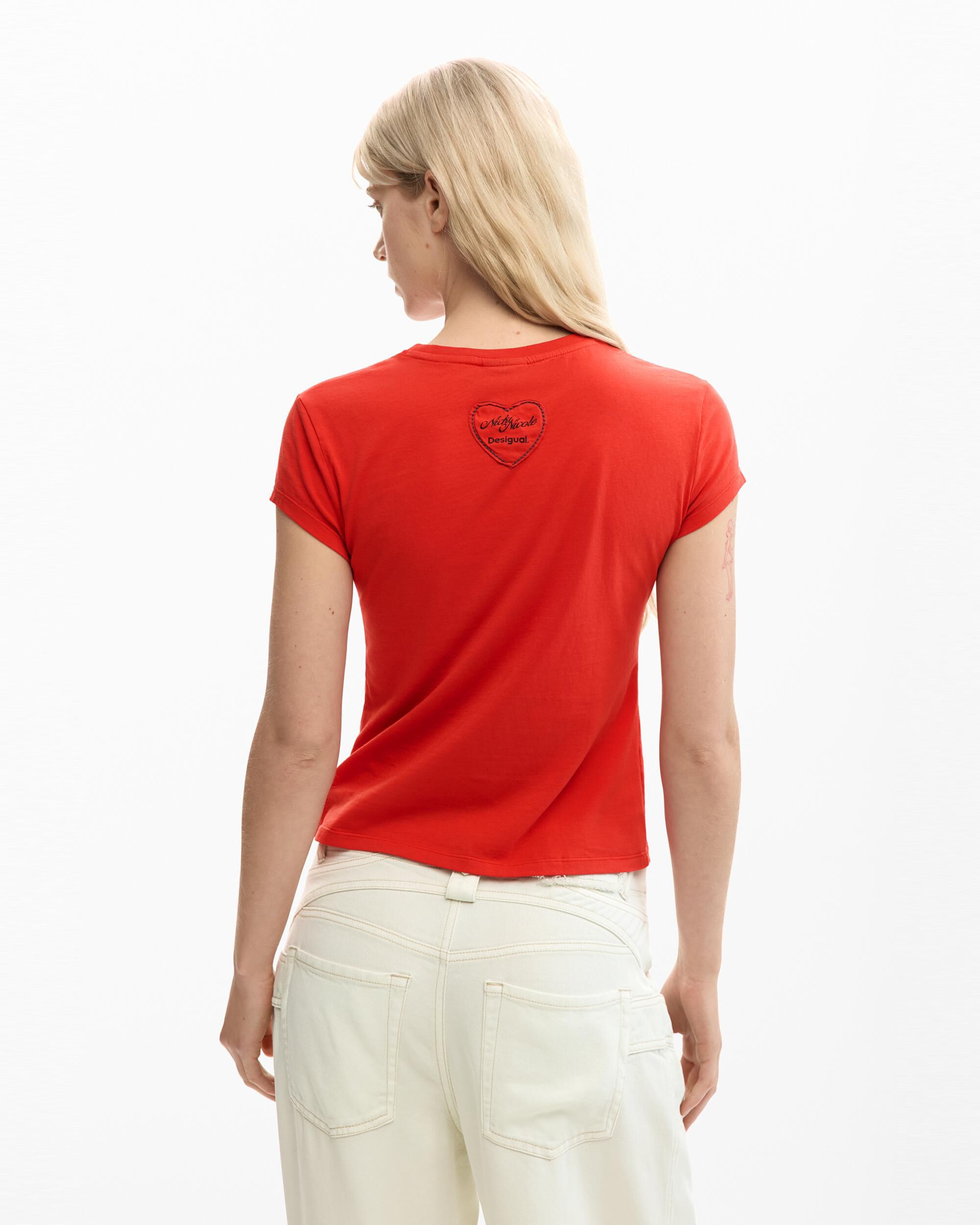 Camiseta de mujer ajustada boys lie - Desigual - Rojo Rojo-3