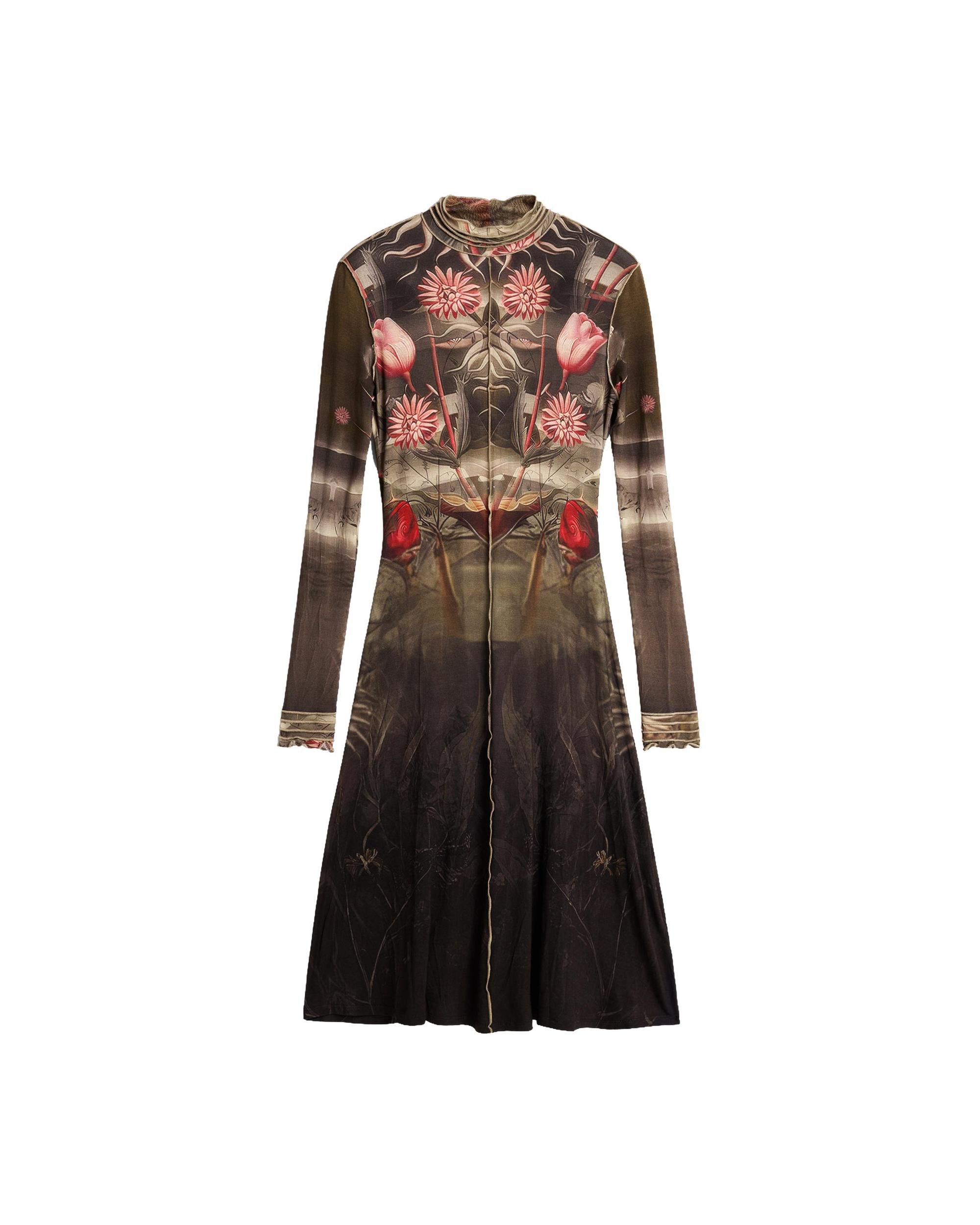 Vestido estampado largo - Desigual - Negro Negro-5