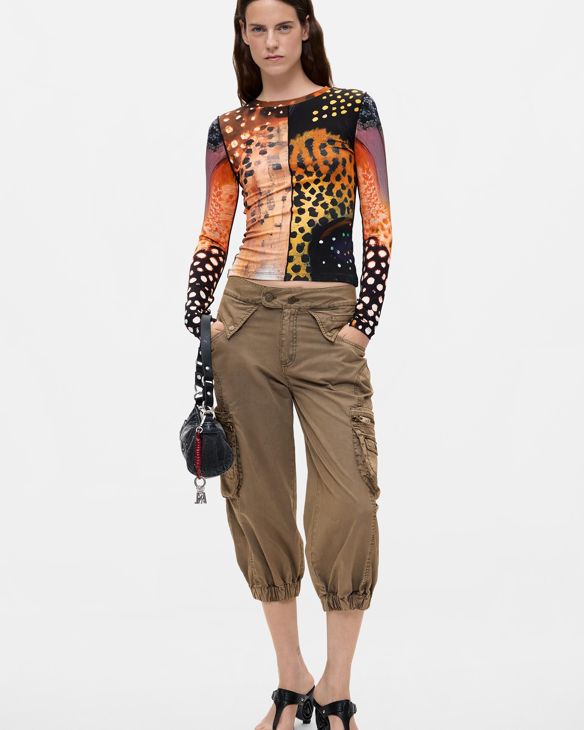 Camiseta de mujer estampada manga larga - Desigual - Multicolor Multicolor-2