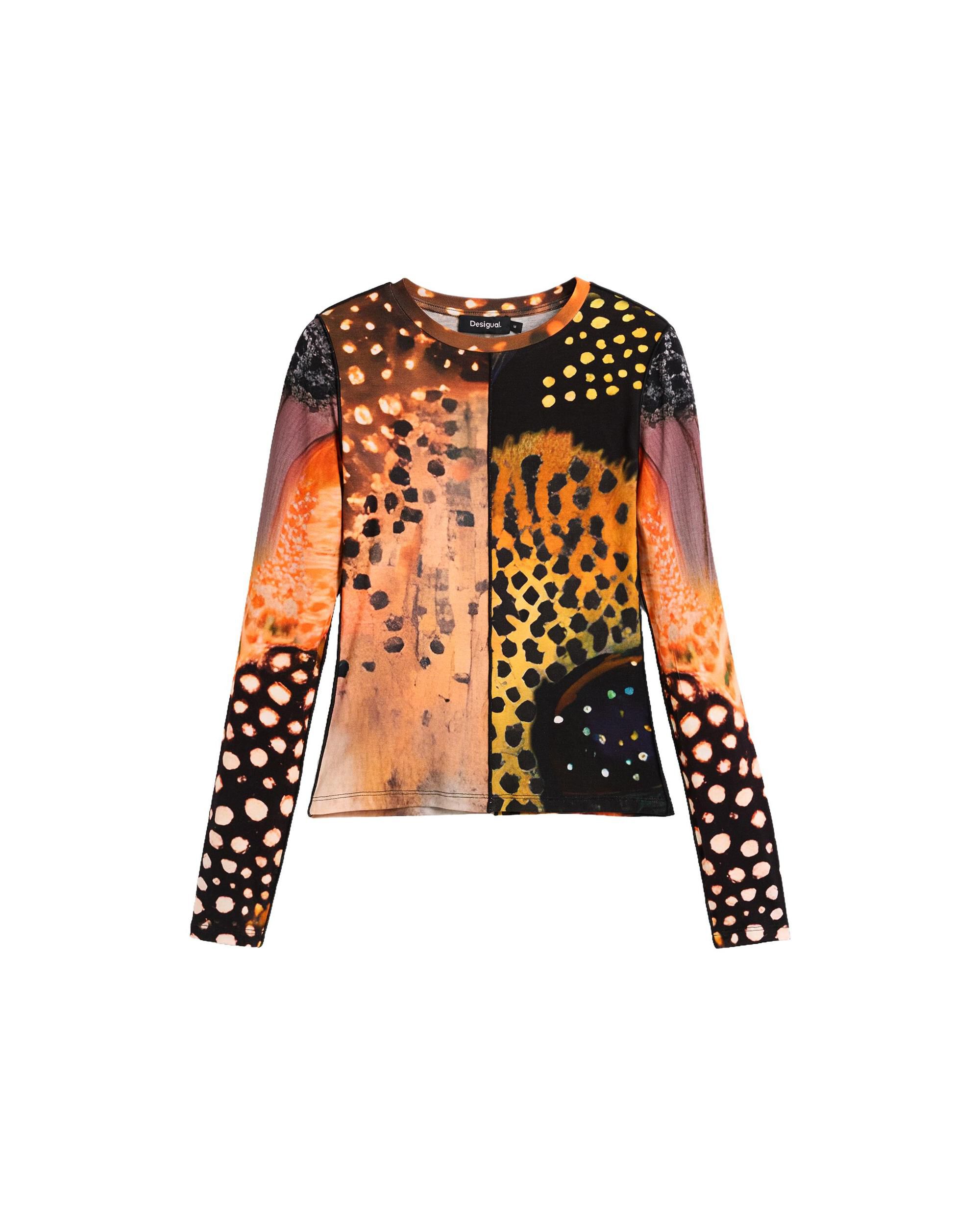 Camiseta de mujer estampada manga larga - Desigual - Multicolor Multicolor-4
