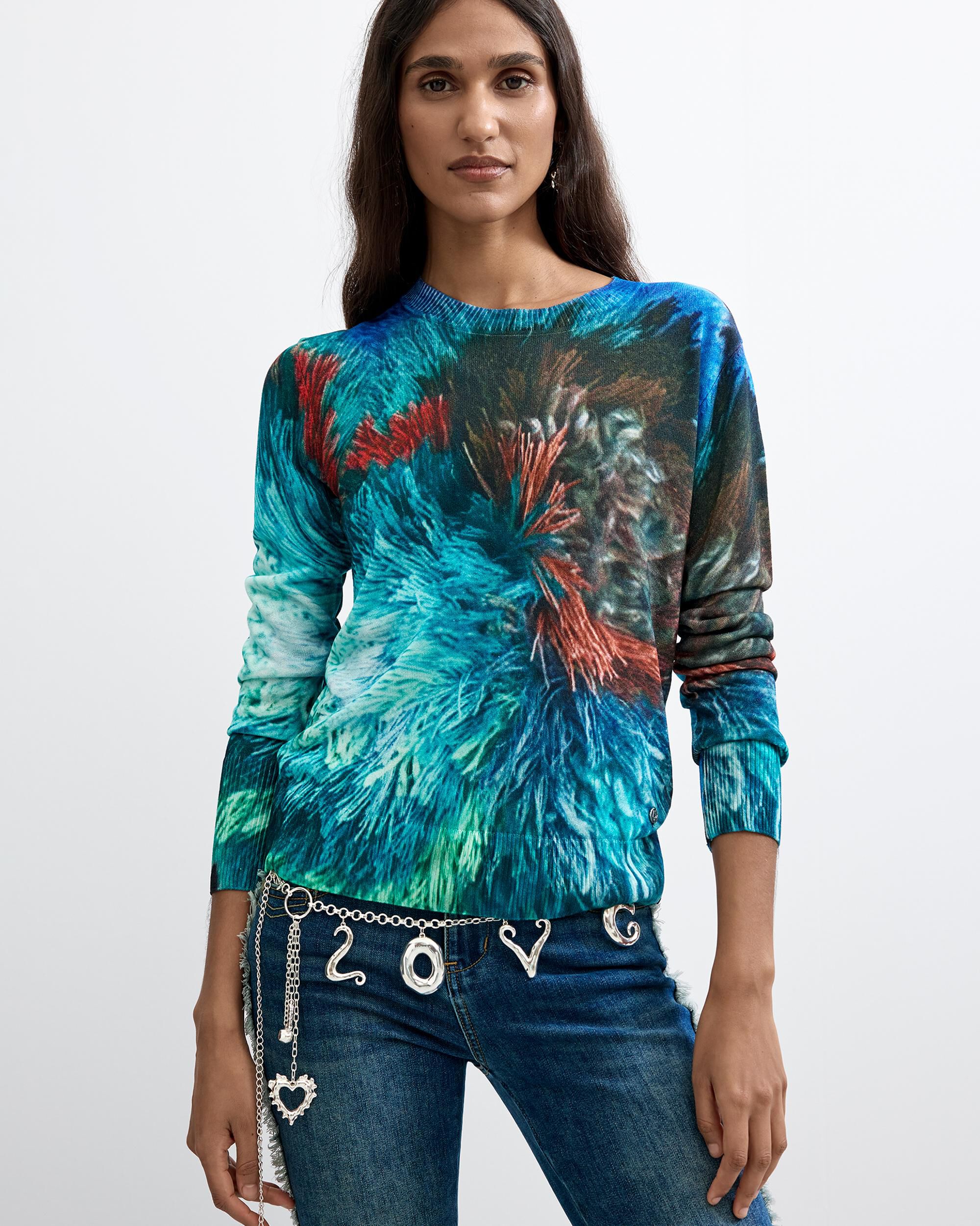 Desigual - Jersey de mujer estampado m c lacroix.