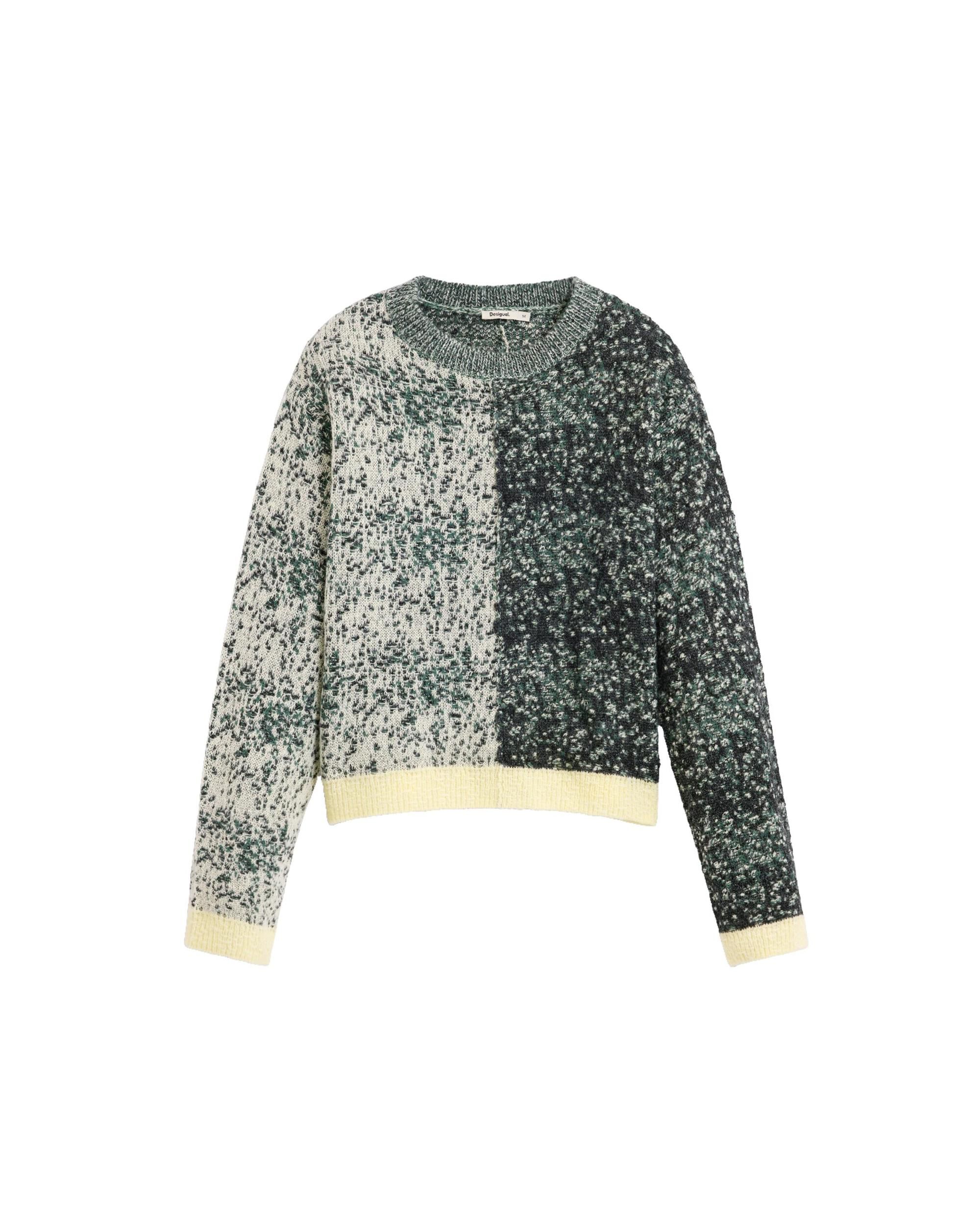 Jersey de mujer punto grueso - Desigual - Verde Verde-4