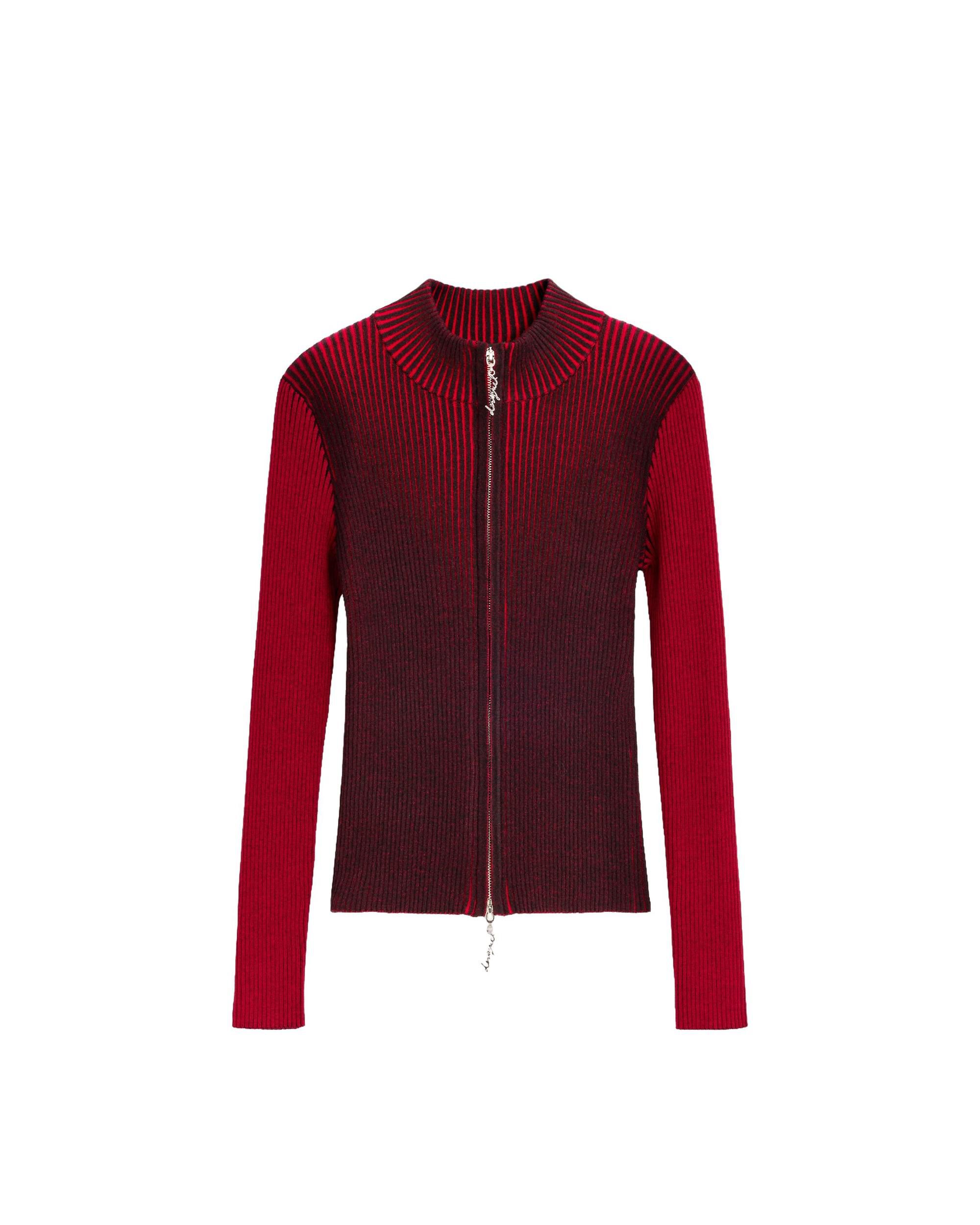 Chaqueta de mujer cremallera punto tornasolado - Desigual - Rojo Rojo-4