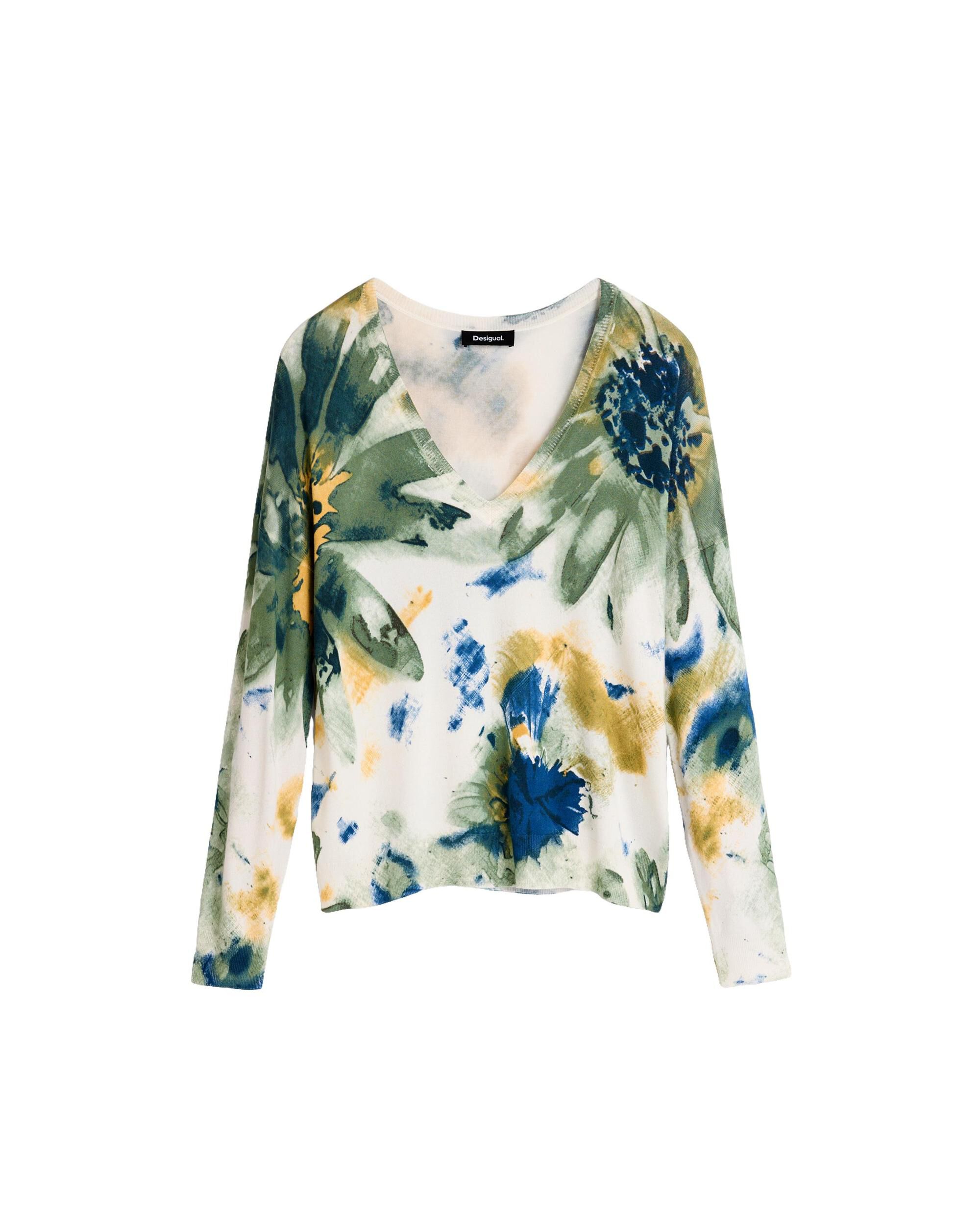 Jersey de mujer estampado fino - Desigual - Blanco Blanco-4