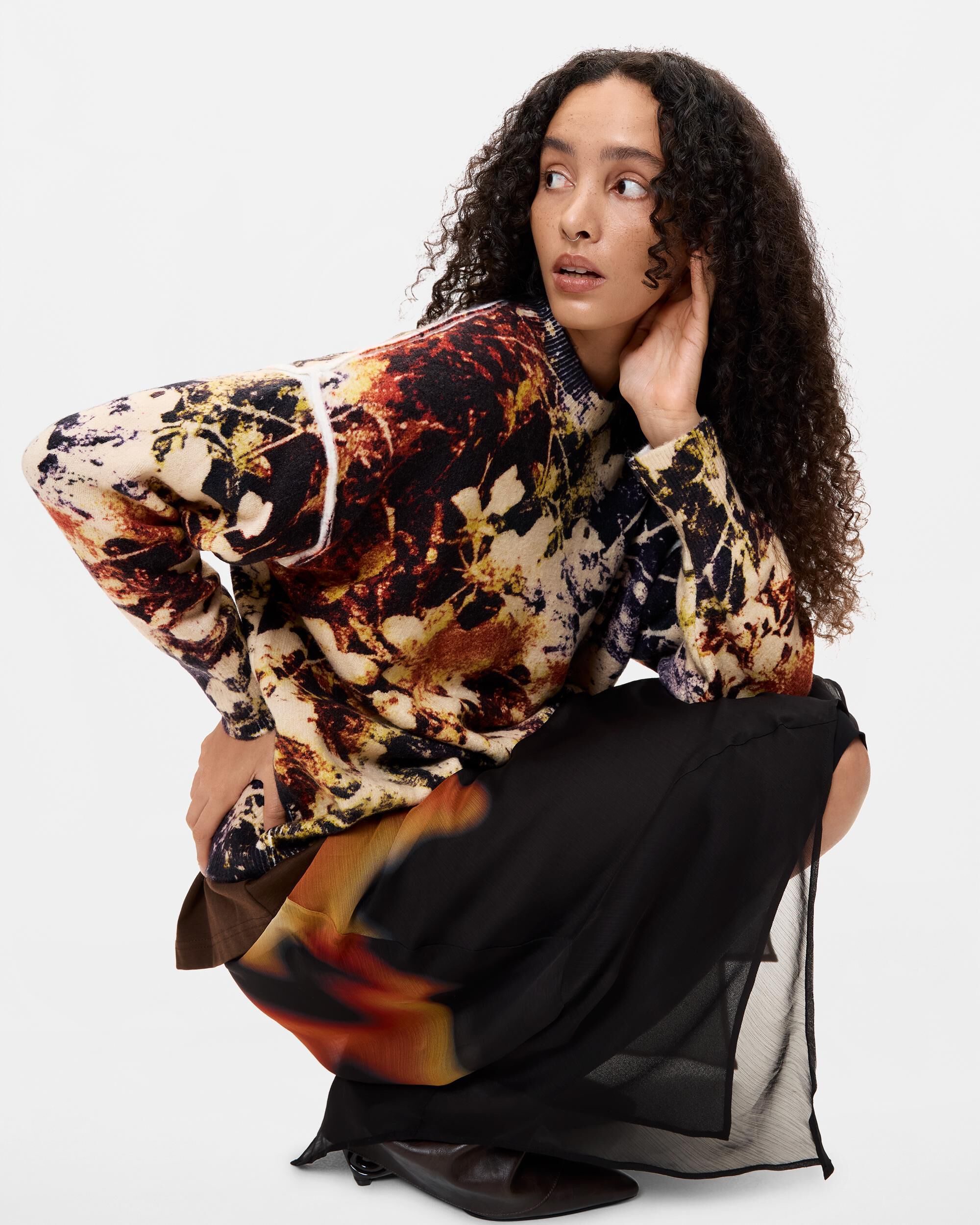 Jersey de mujer estampado camuflaje - Desigual - Amarillo Amarillo-4