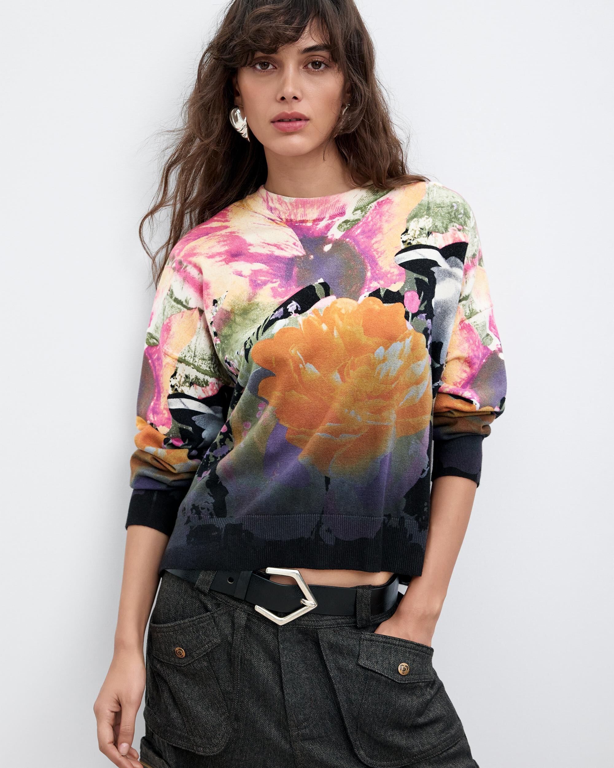Jersey de mujer estampado lacroix - Desigual - Negro Negro-1