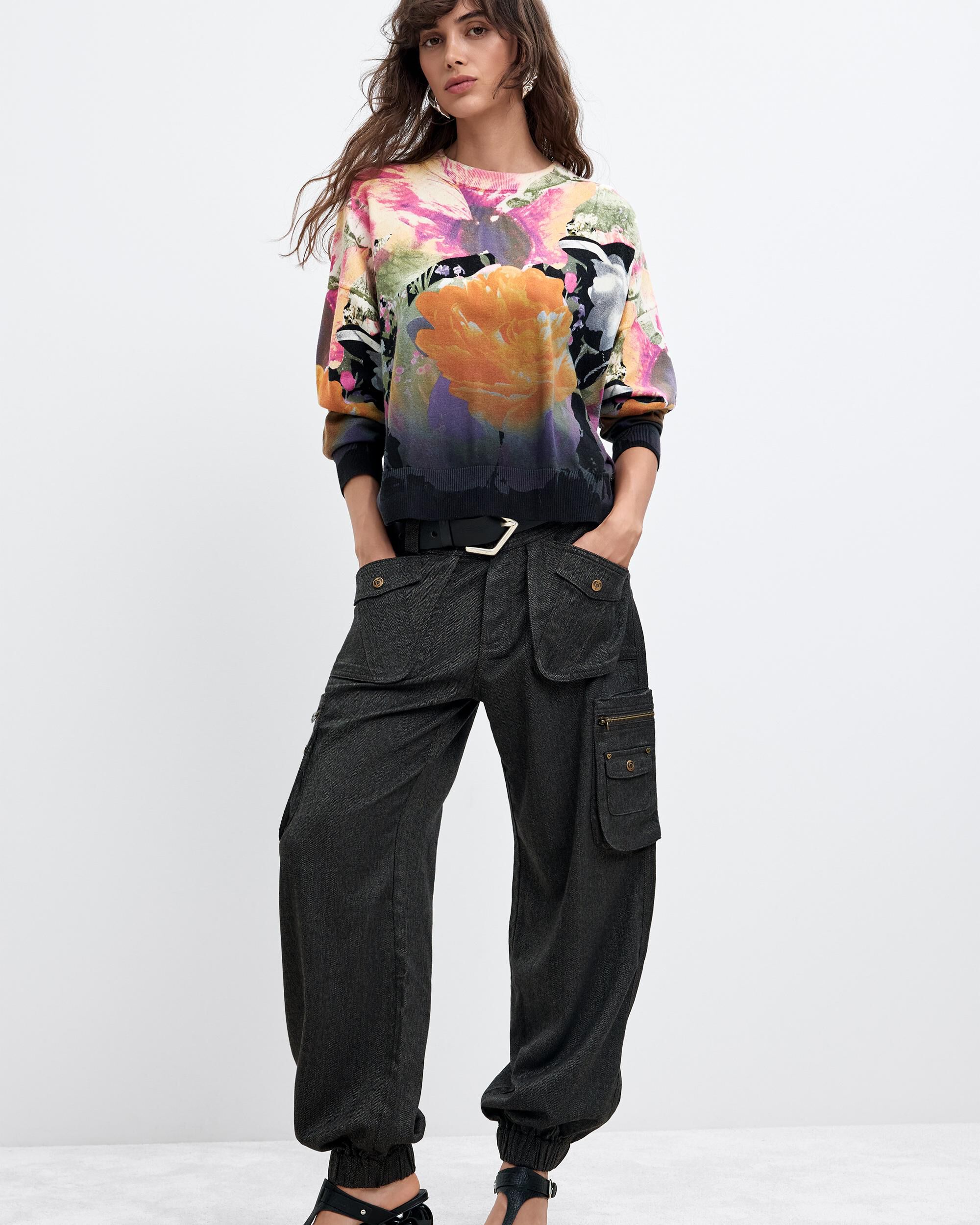 Jersey de mujer estampado lacroix - Desigual - Negro Negro-2
