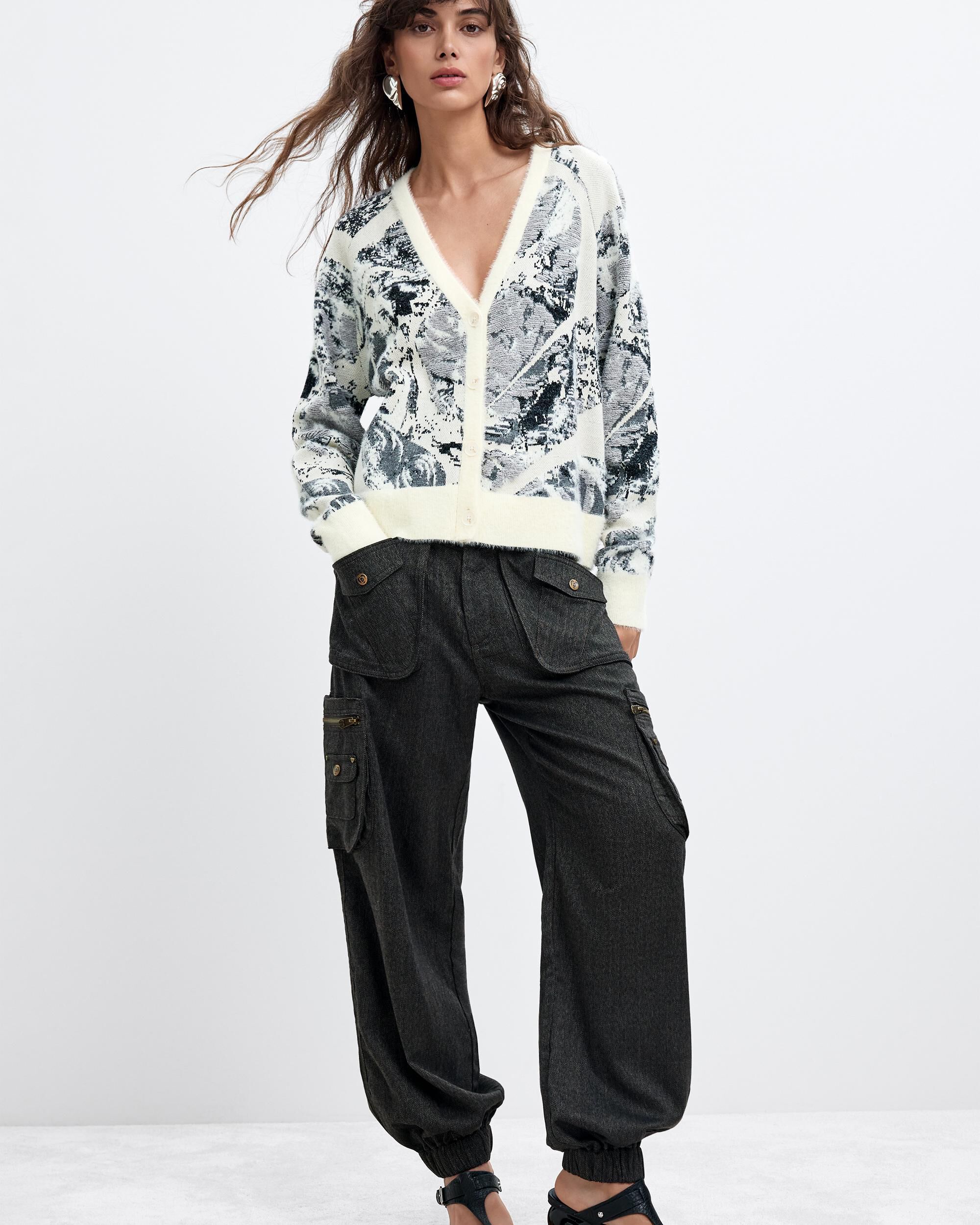 Jersey de mujer jacquard m c lacroix - Desigual - Blanco Blanco-2