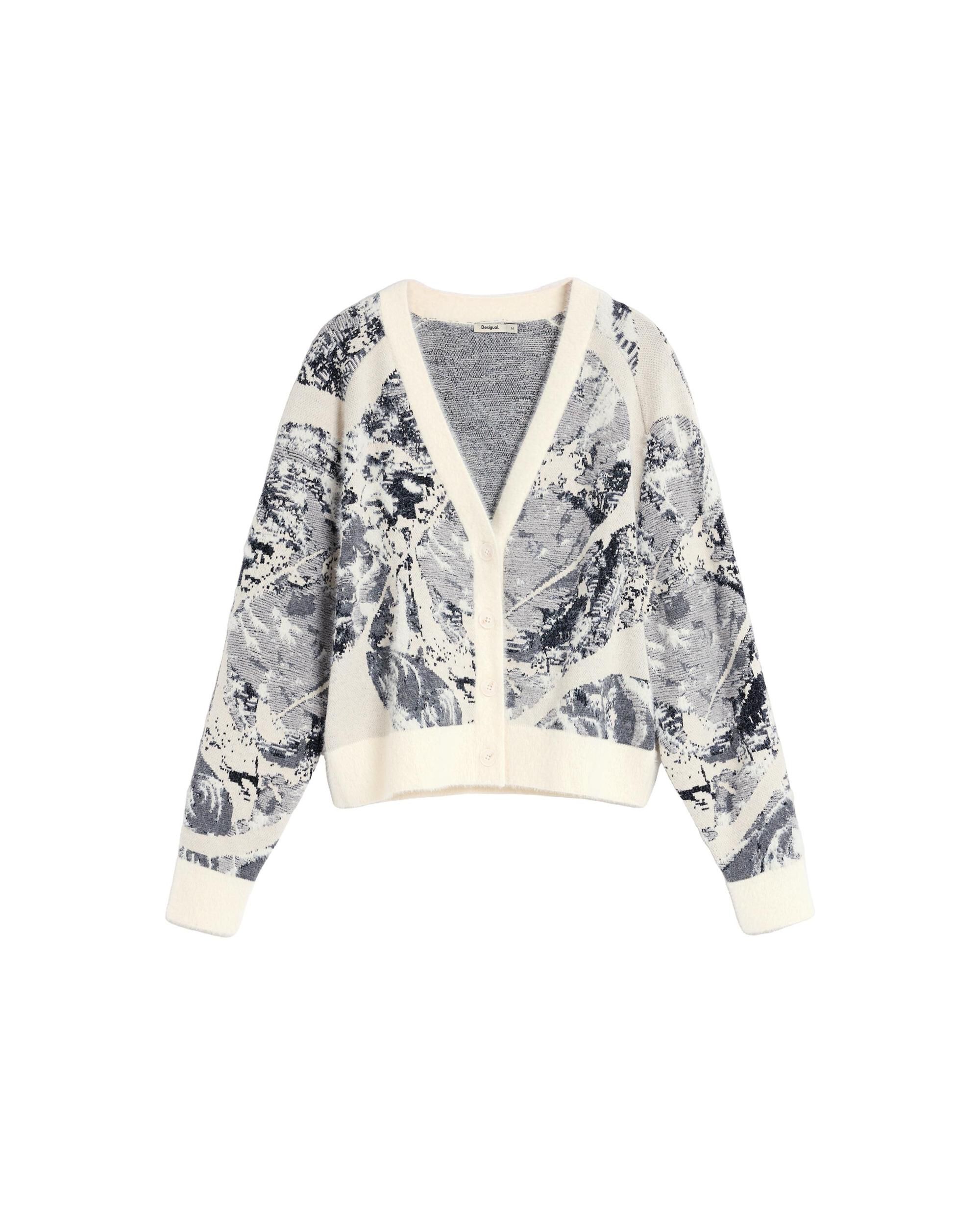 Jersey de mujer jacquard m c lacroix - Desigual - Blanco Blanco-4