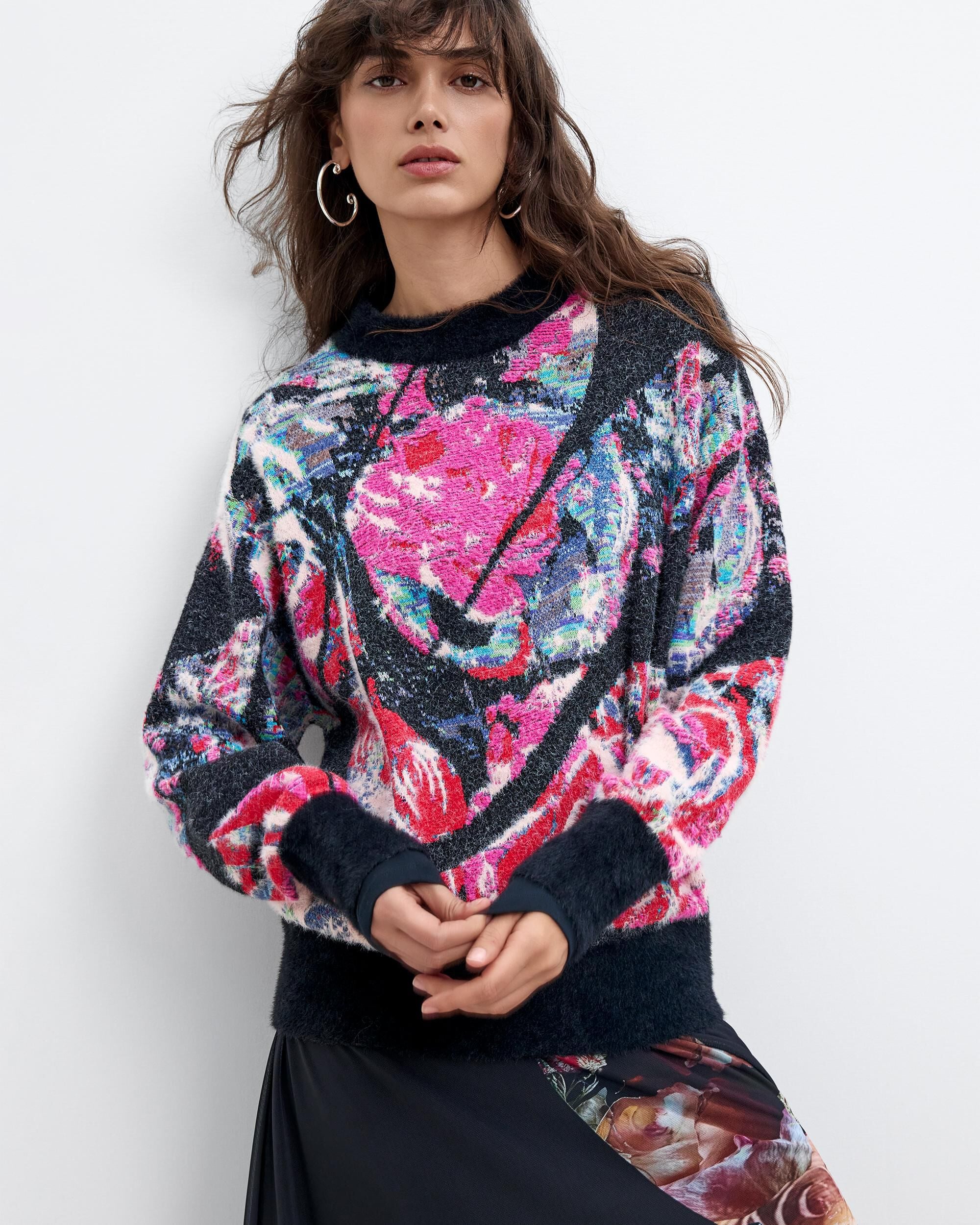 Jersey de mujer oversize estampado m c lacroix - Desigual - Negro Negro-1