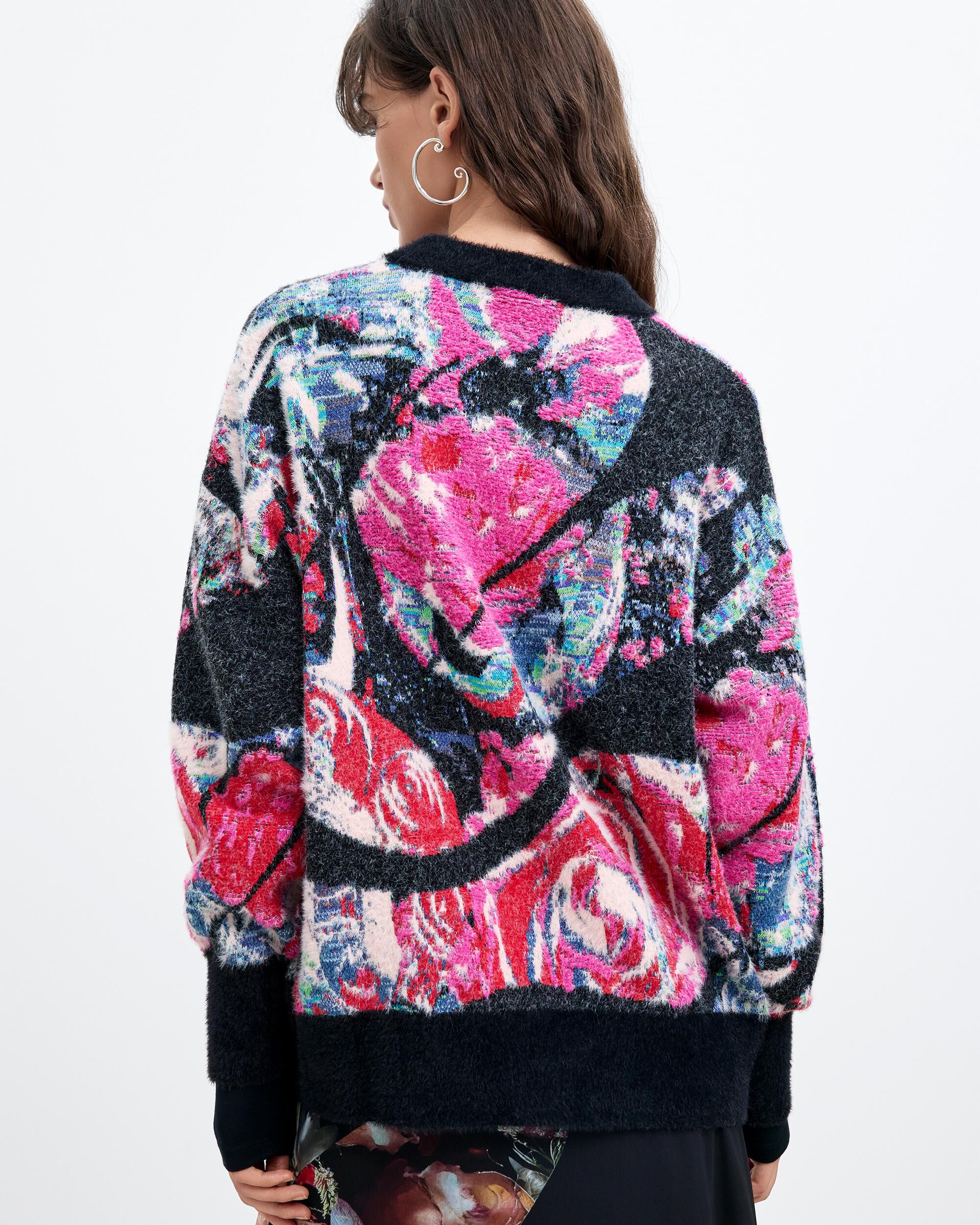 Jersey de mujer oversize estampado m c lacroix - Desigual - Negro Negro-2