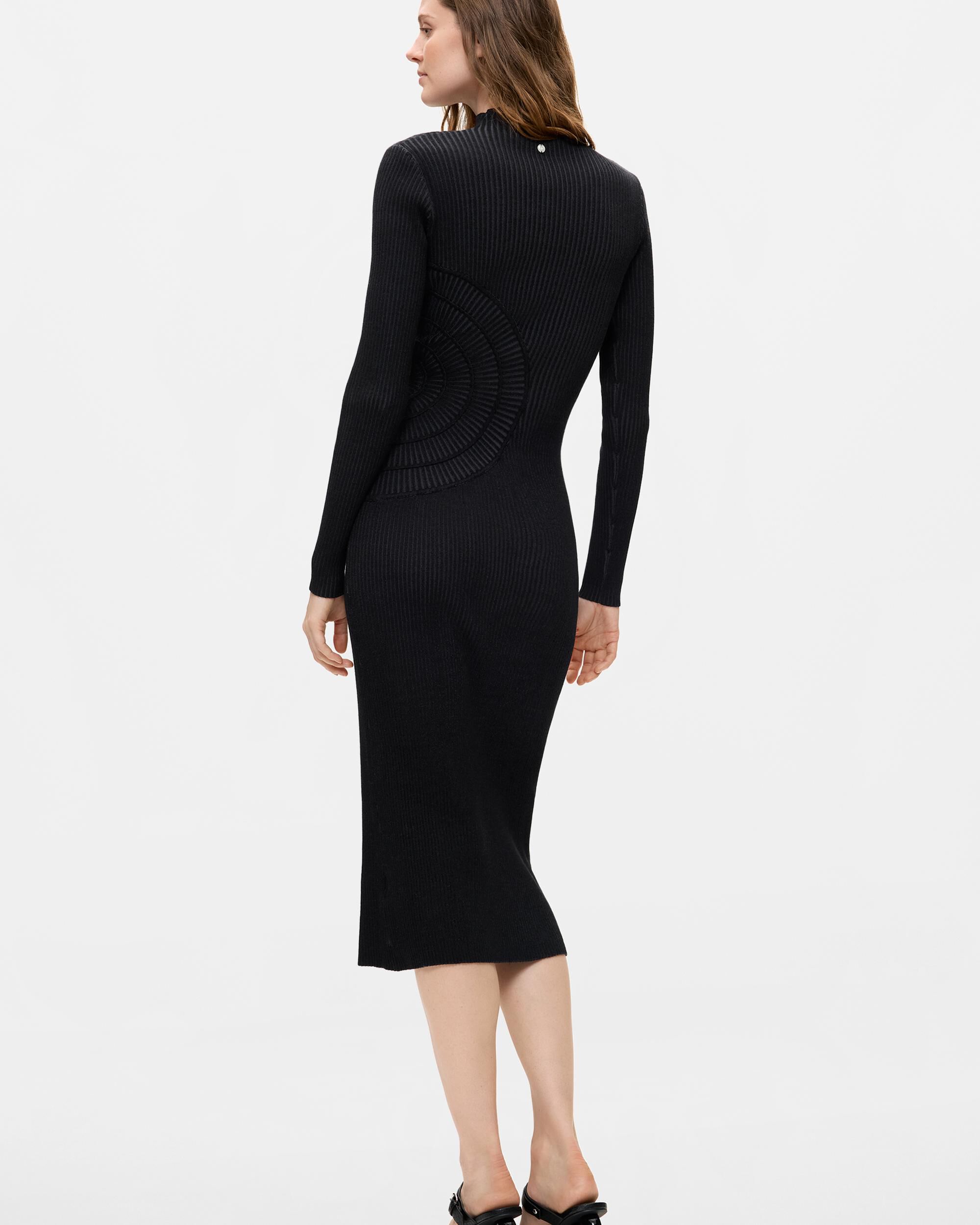 Vestido midi punto tornasolado - Desigual - Negro Negro-3