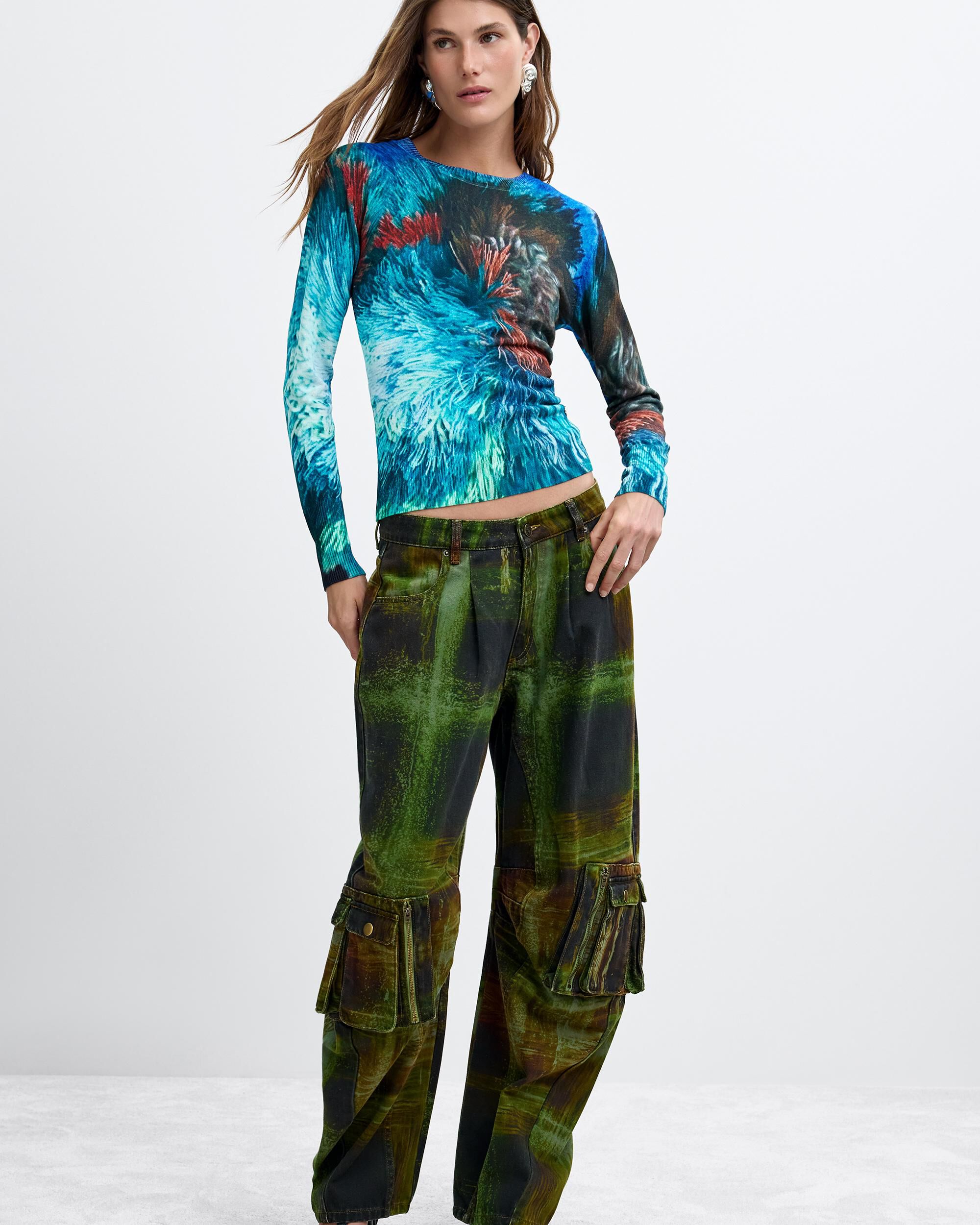 Jersey de mujer estampado m c lacroix - Desigual - Azul Azul-2