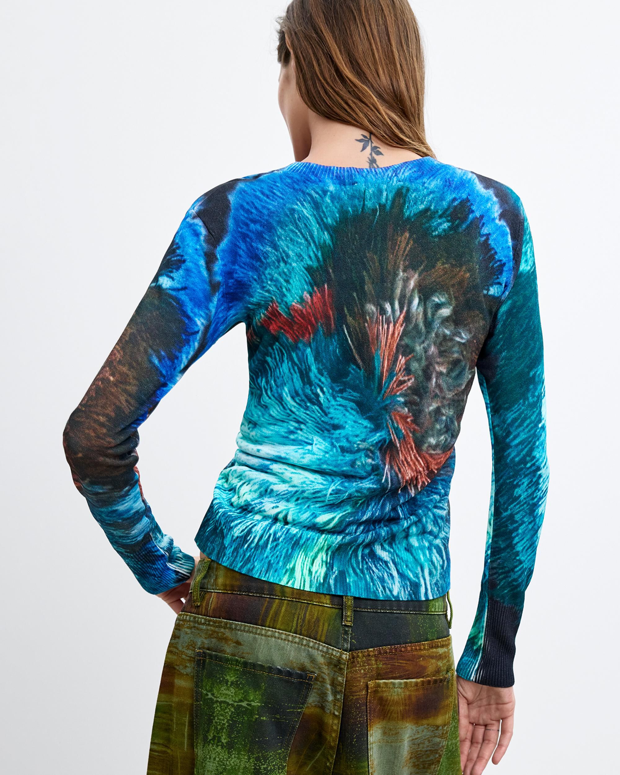 Jersey de mujer estampado m c lacroix - Desigual - Azul Azul-3