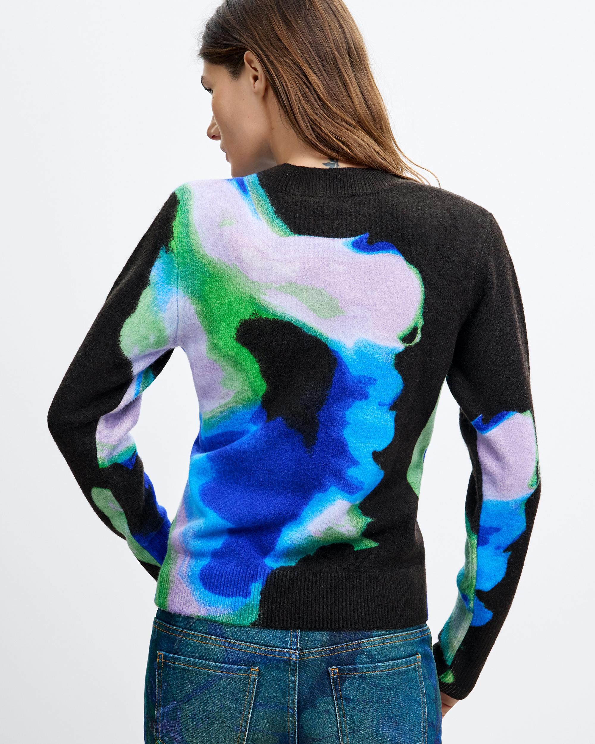 Jersey de mujer estampado m c lacroix - Desigual - Azul Azul-3