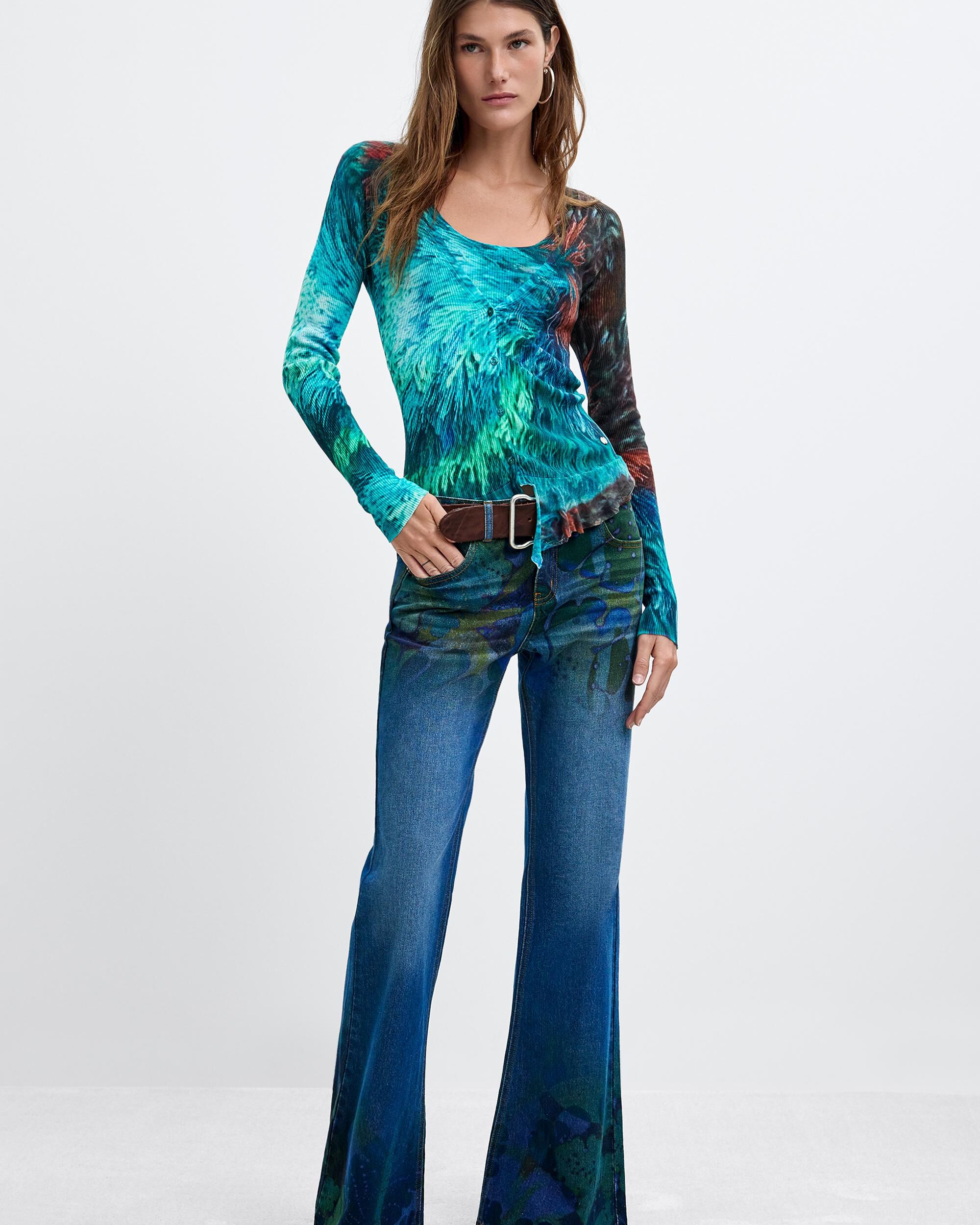 Cárdigan de mujer 2 en 1 m c lacroix - Desigual - Azul Azul-2