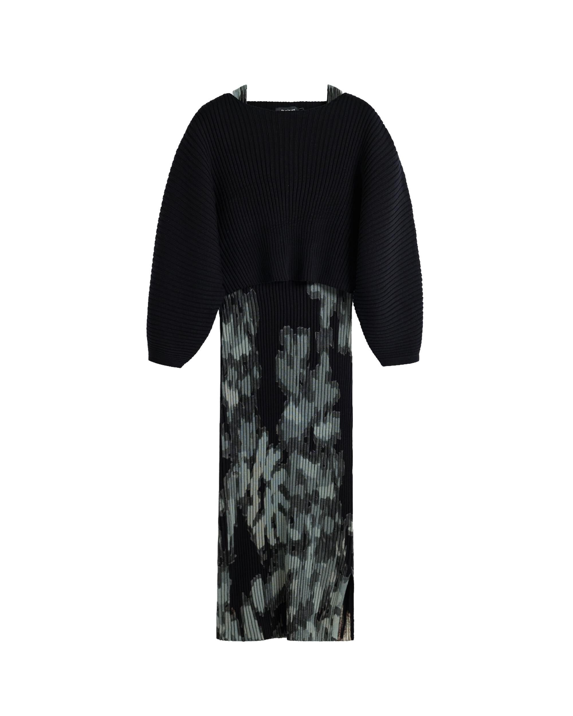 Vestido manga larga lacroix - Desigual - Negro Negro-4