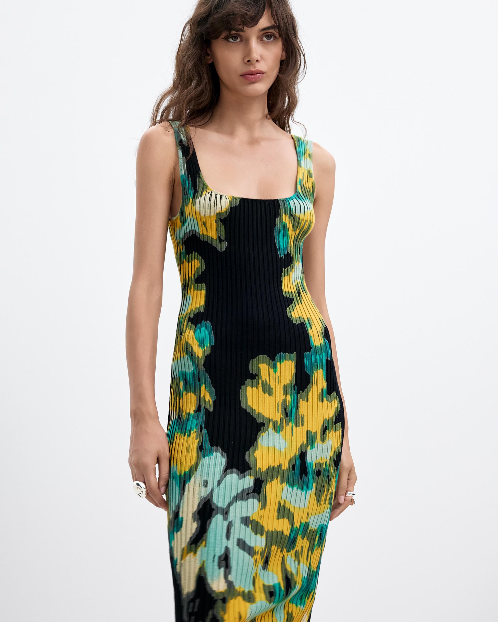 Vestido manga larga lacroix - Desigual - Amarillo Amarillo-2