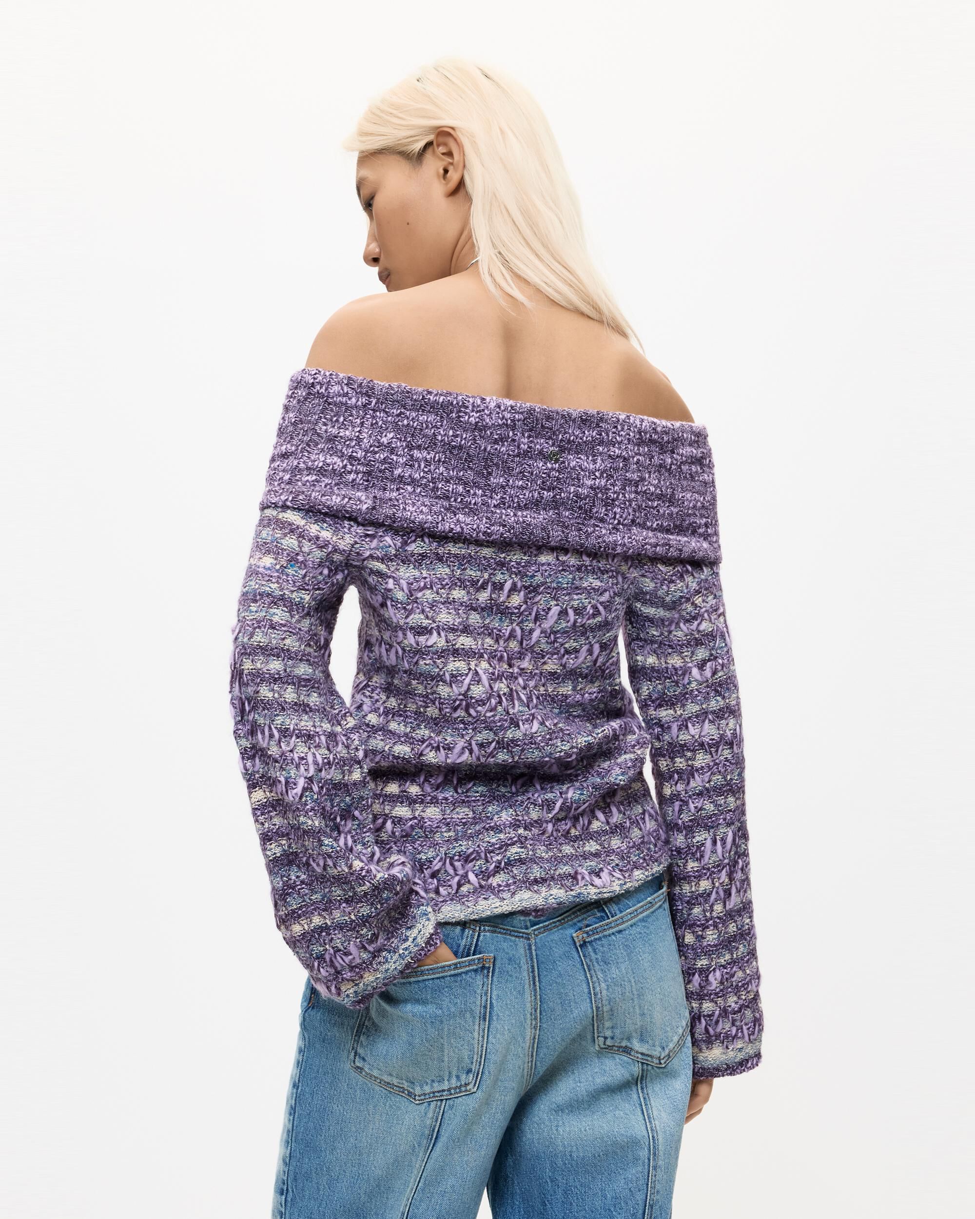 Jersey de mujer punto fino - Desigual - Morado Morado-3
