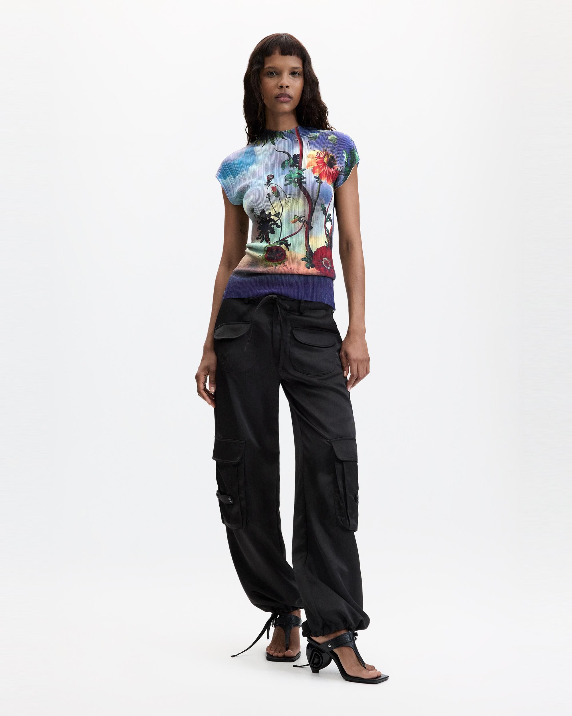 Camiseta de mujer estampada - Desigual - Azul Azul-2