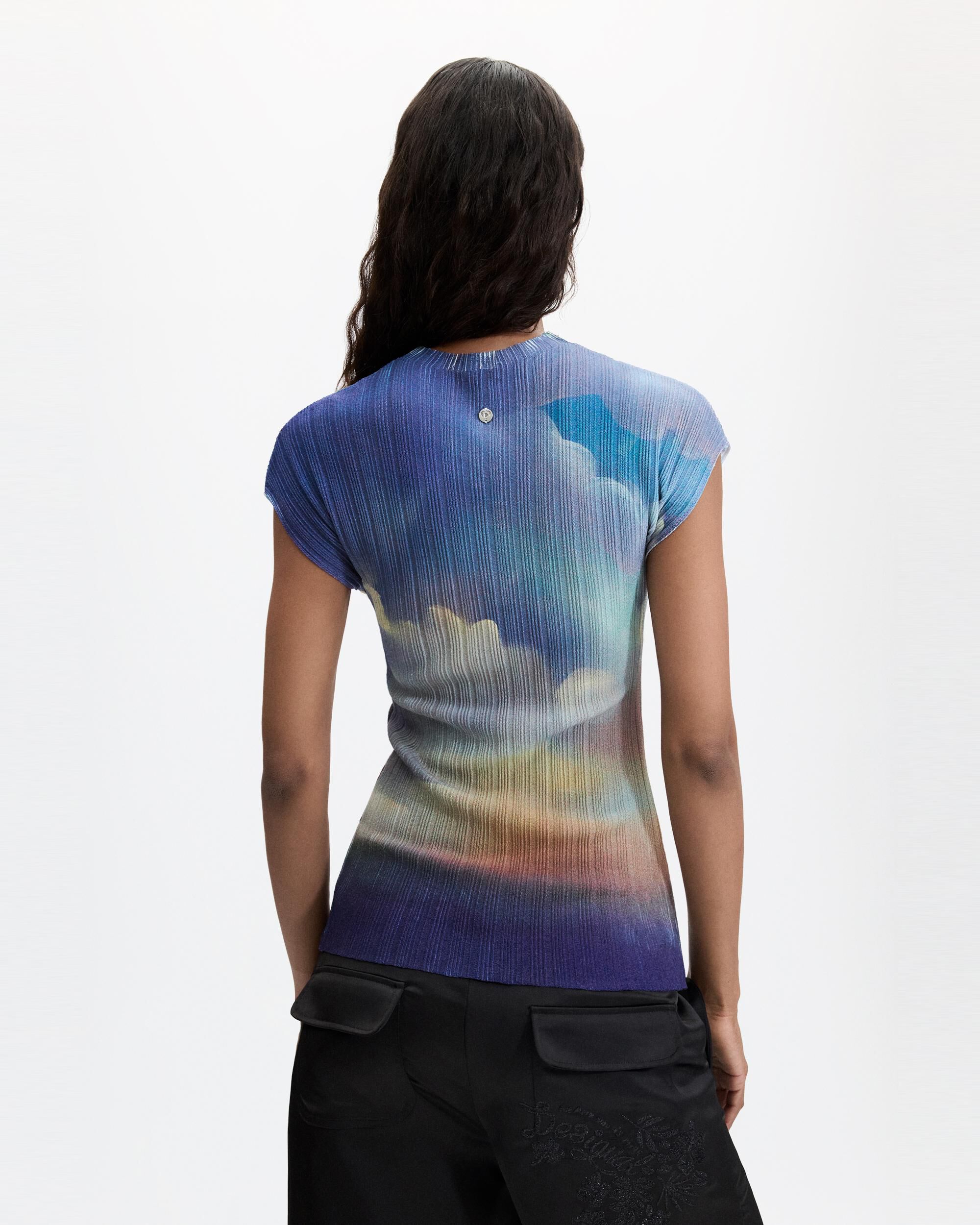 Camiseta de mujer estampada - Desigual - Azul Azul-3
