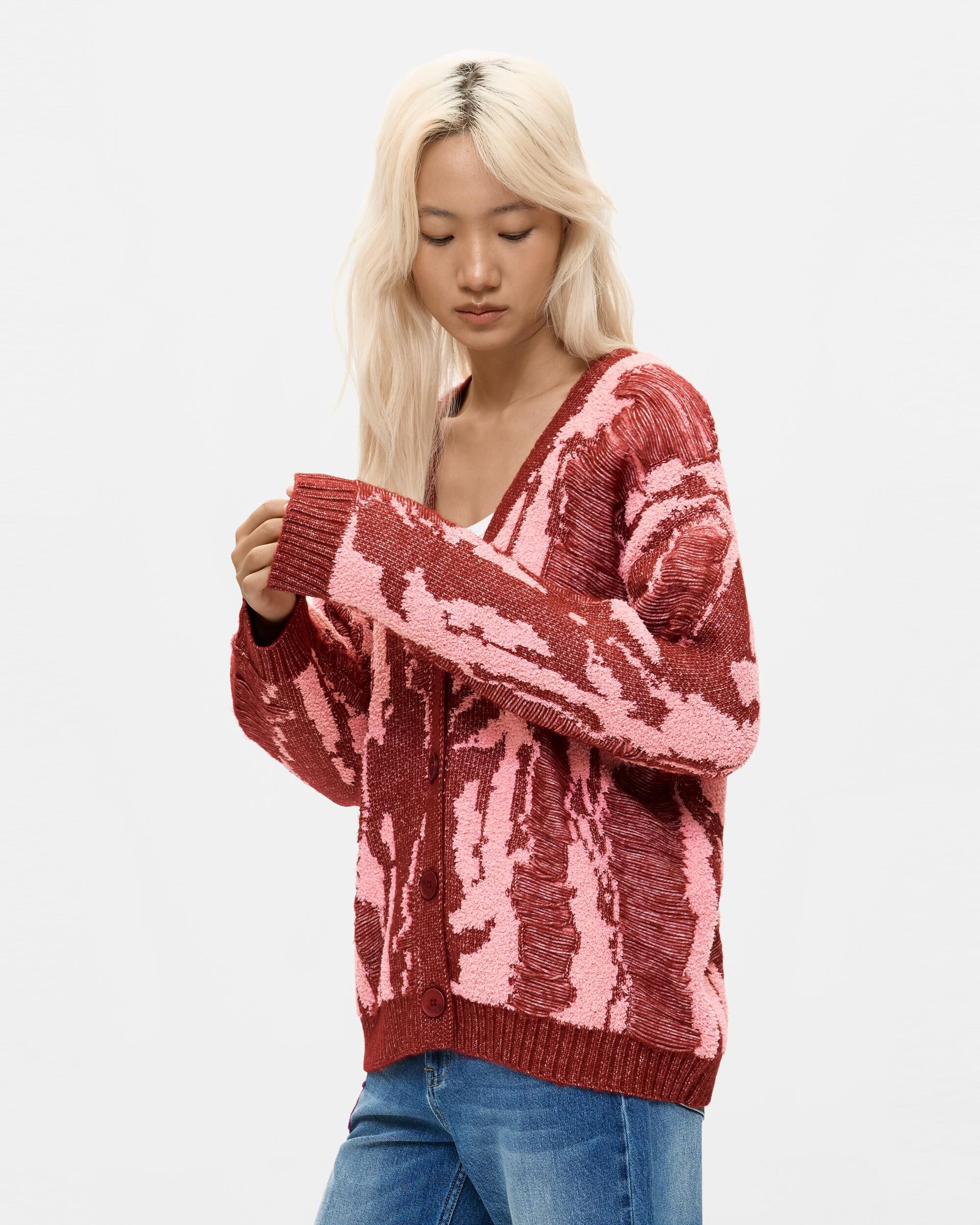 Jersey de mujer punto grueso - Desigual - Rosa Rosa-1