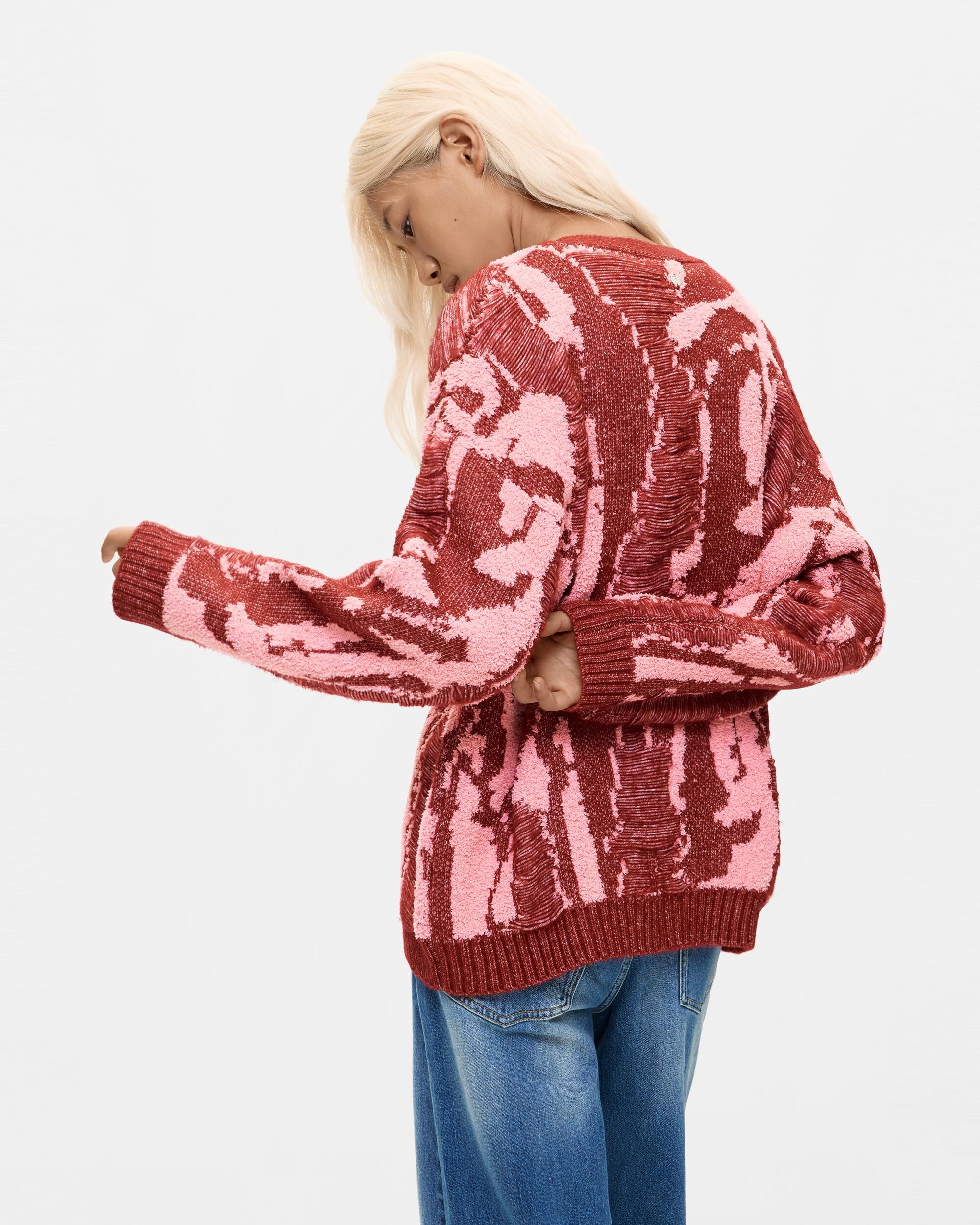 Jersey de mujer punto grueso - Desigual - Rosa Rosa-3